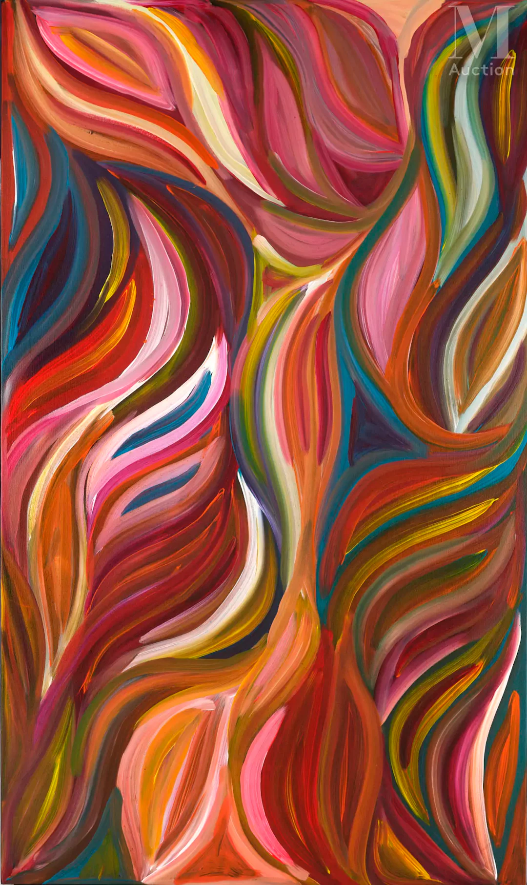 Evelyn Pultara (c. 1940 - ) Woman's Body Paint and Yam Seed Dreaming, 2013
