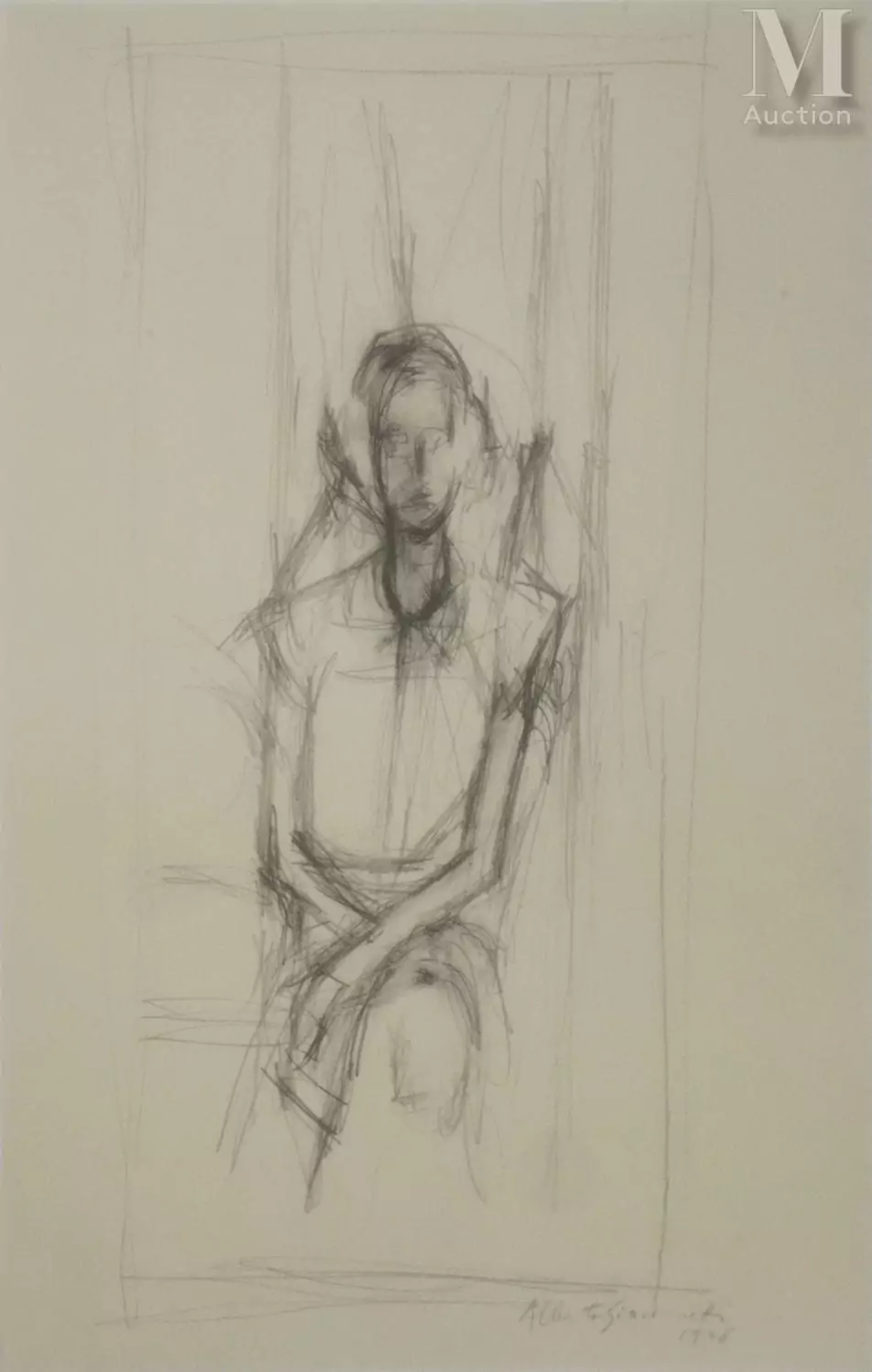 GIACOMETTI Alberto (1901-1966) Annette au fauteuil, 1963