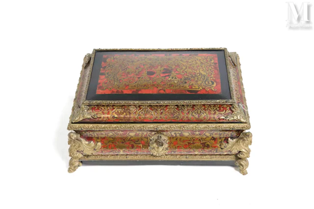 Coffret d'époque Napoléon III de style Louis XIV