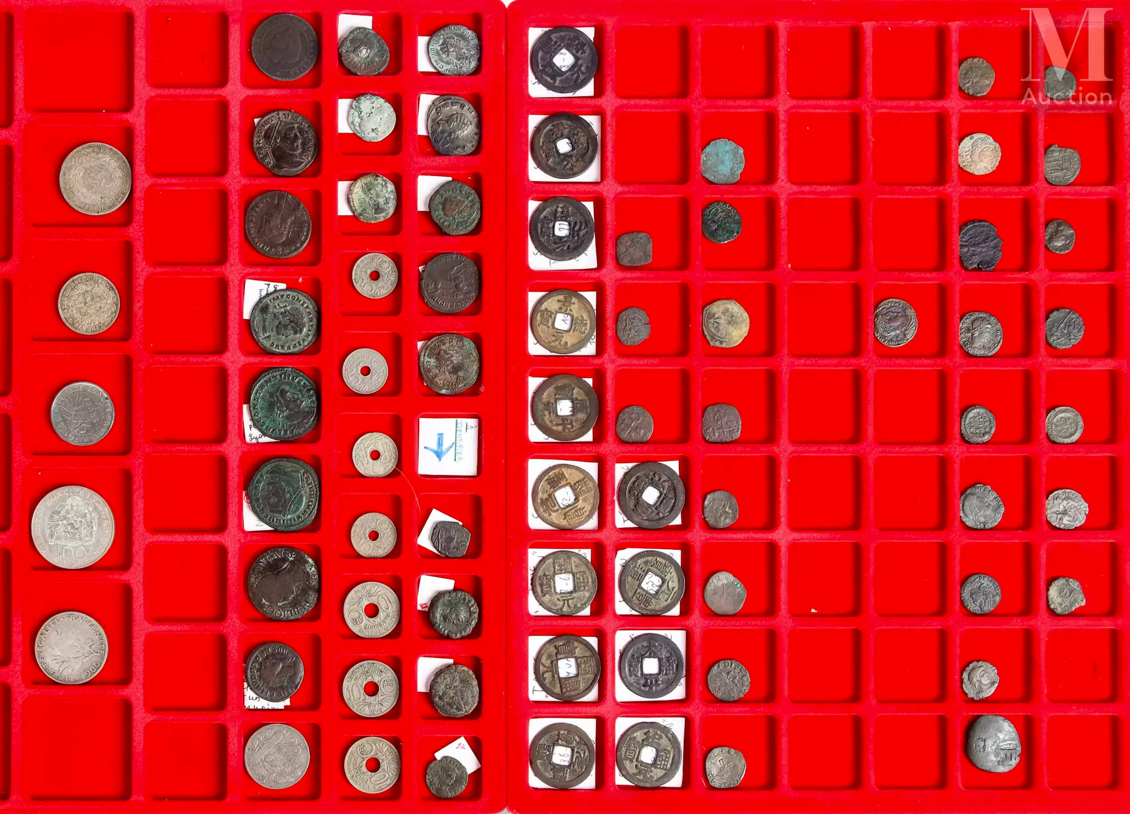 Collection de 74 monnaies