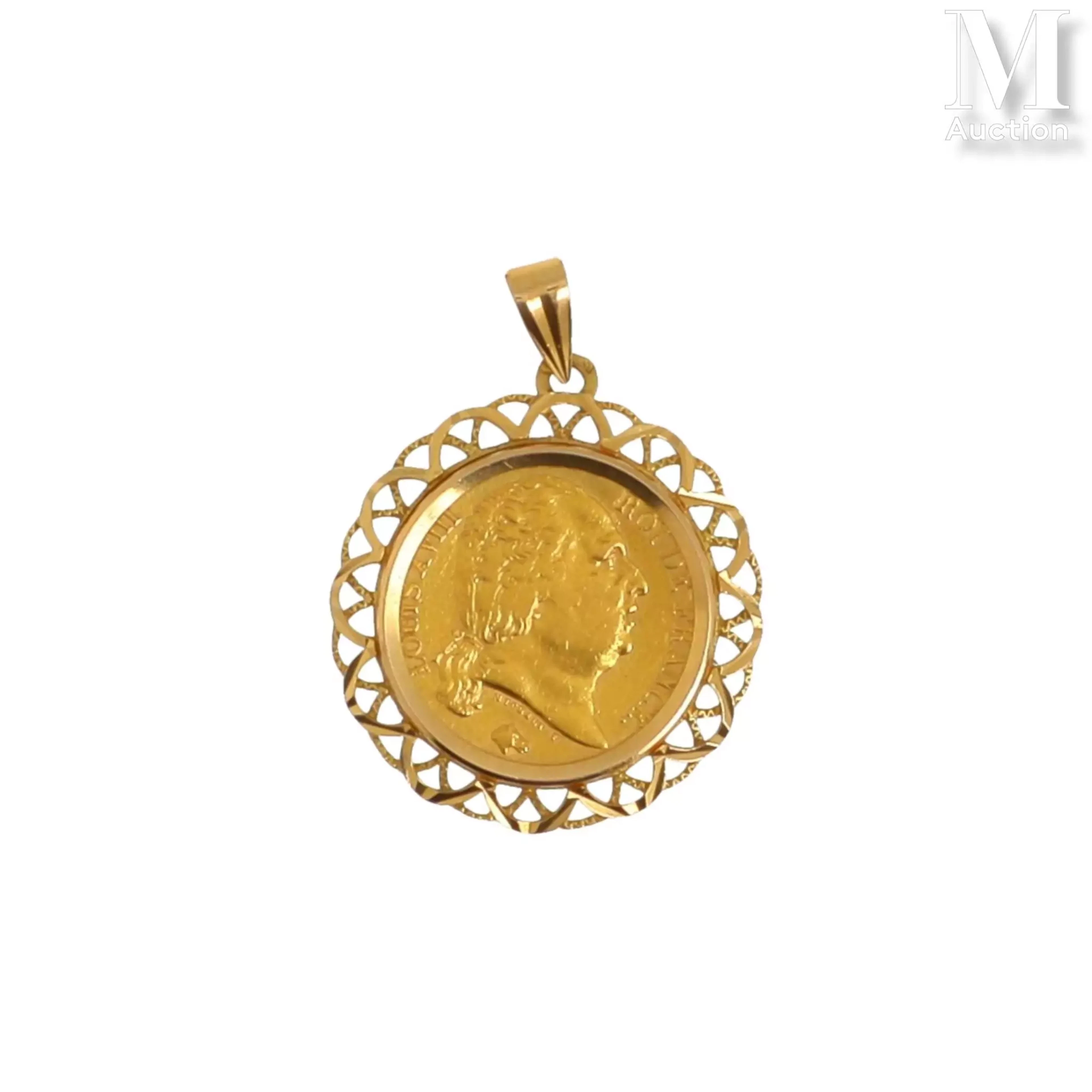 Pendentif pièce 20 FF or