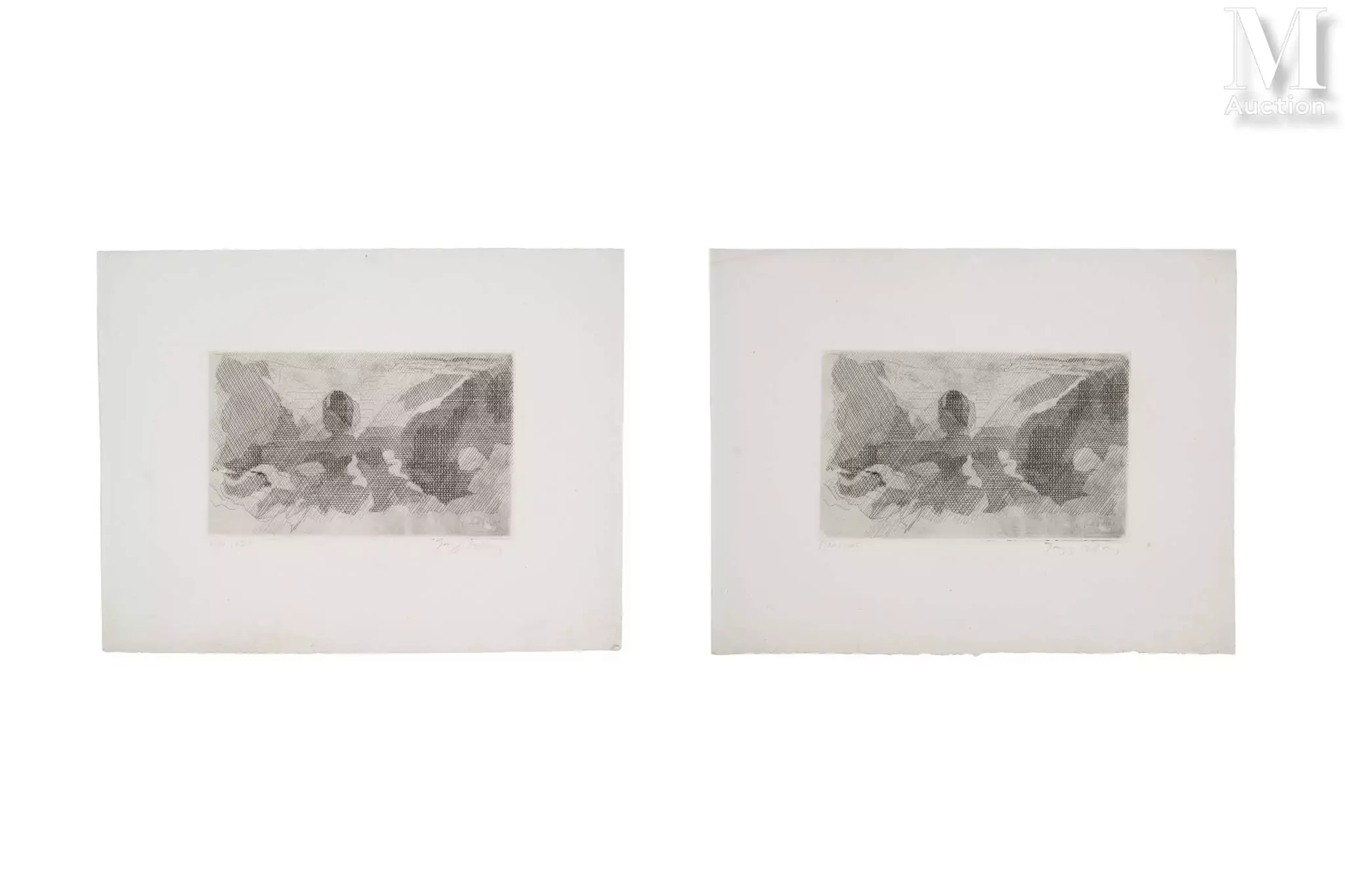 Jacques VILLON (1875 - 1963) Dans une cave à Hébuterne. 1932