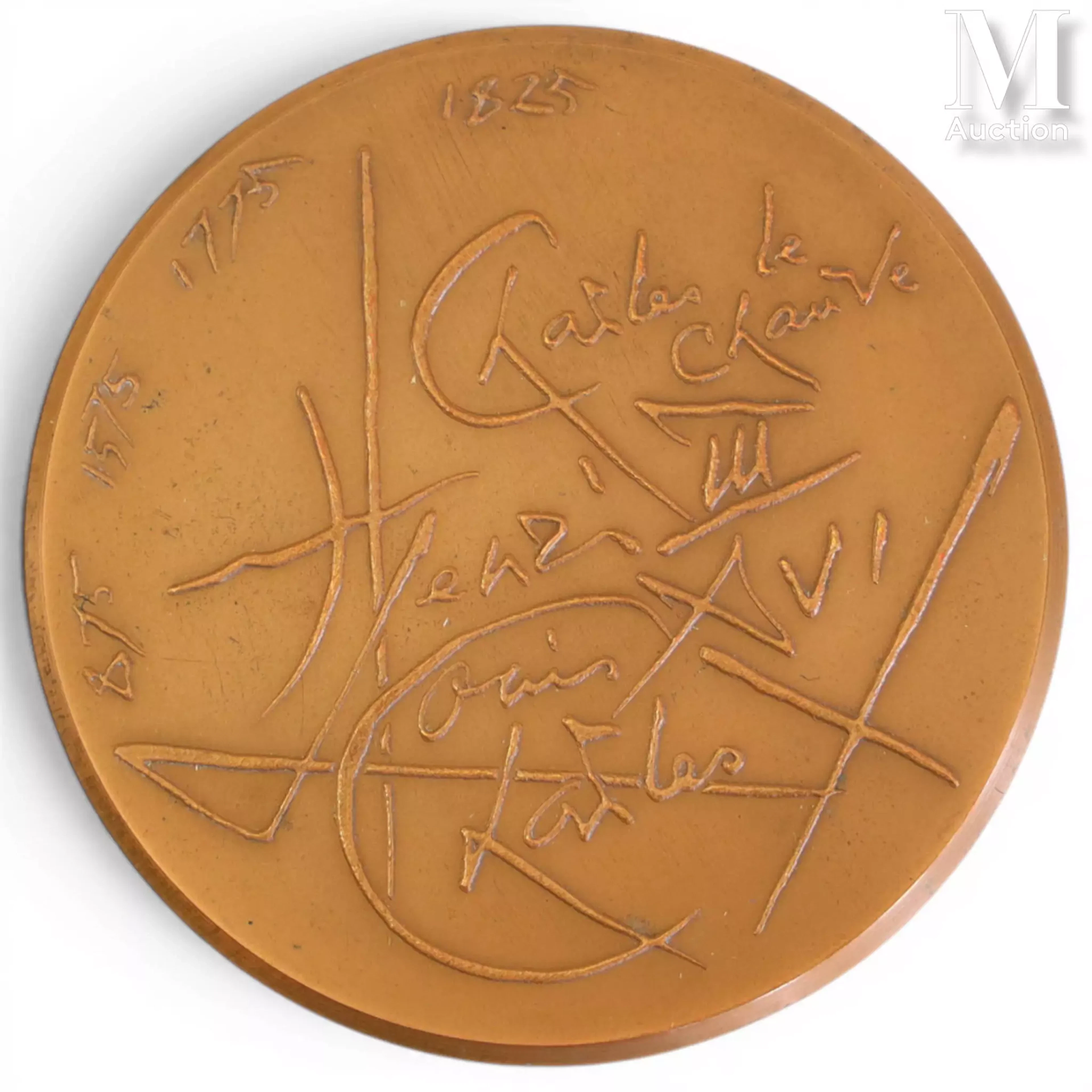 MATHIEU Georges (1921-2012) Médaille en bronze "Charles LE CHAUVE