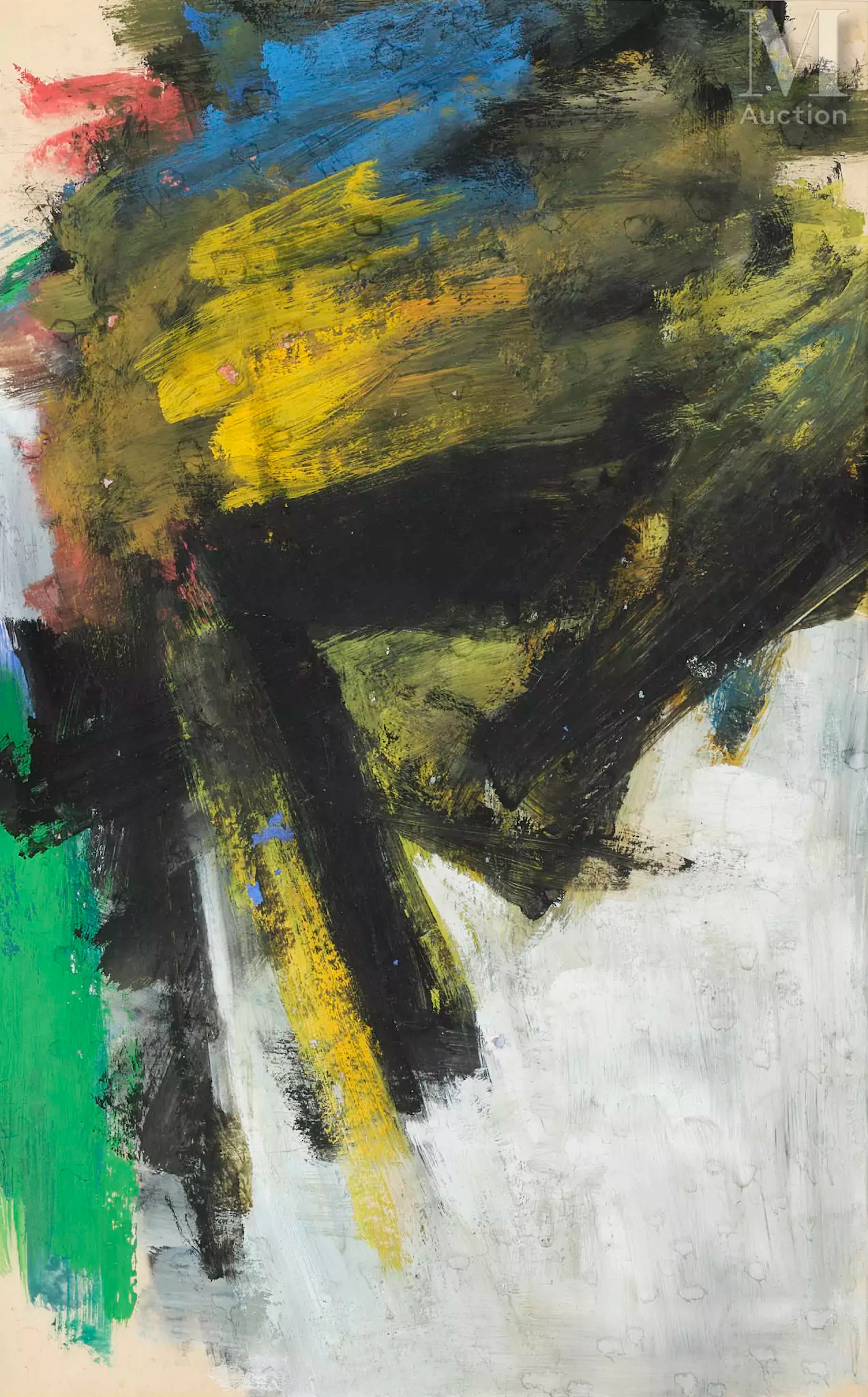 Ezechiel BAROUKH (Égypte, 1909-1984) Gestuelle couleur n°20