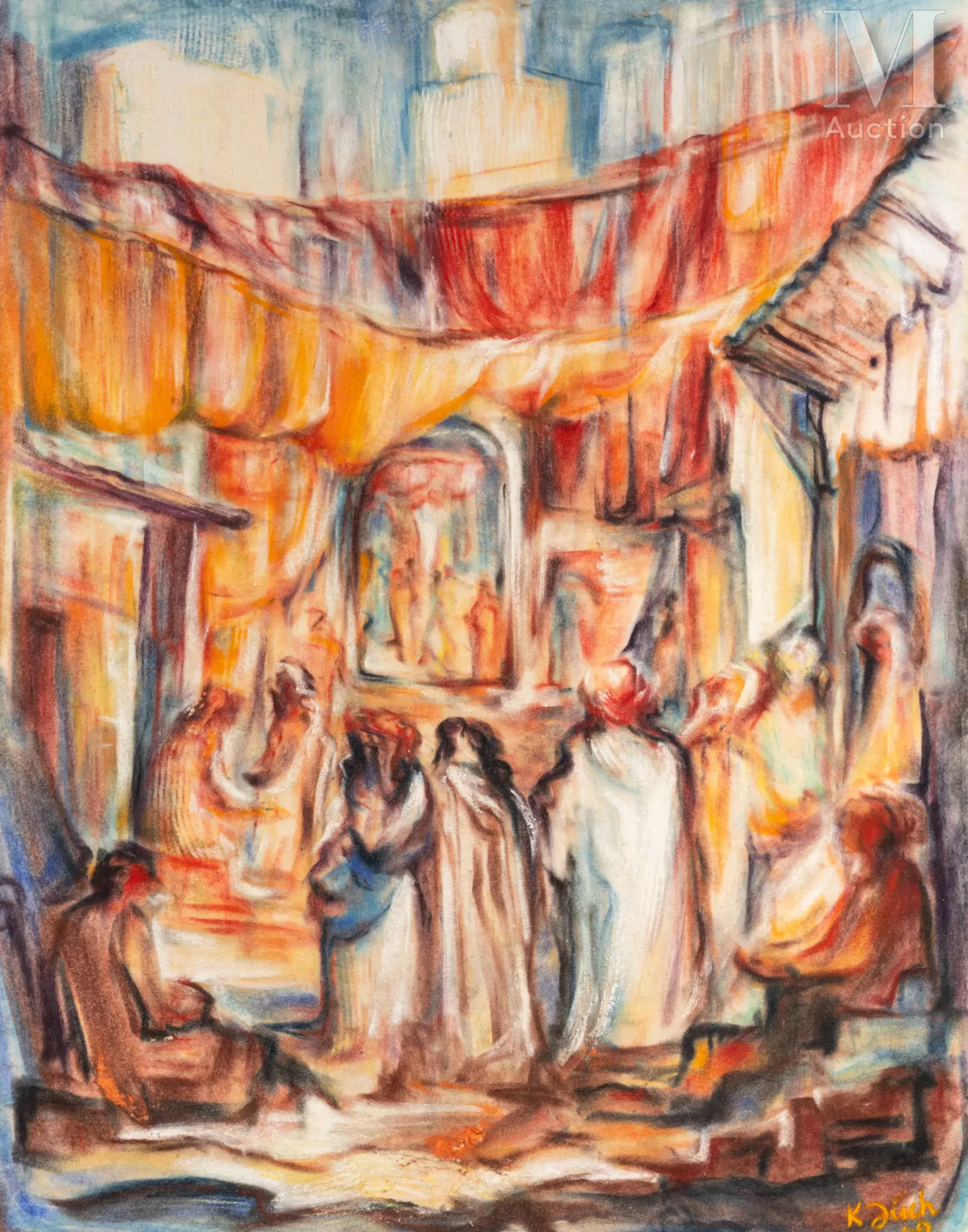 Karl JUCH (Mudau 1911 - Locarno 1994) Le Mellah, (19)69