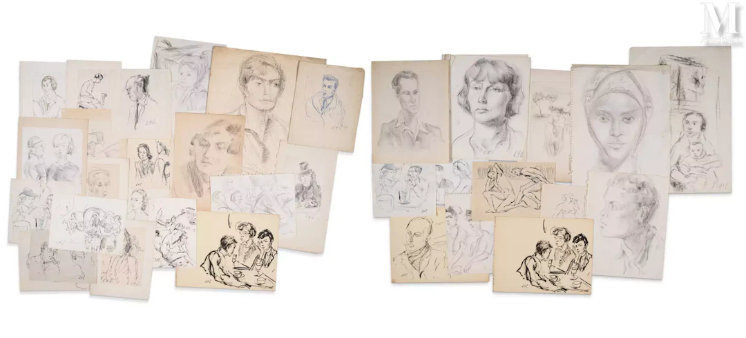 Lou ALBERT- LASARD (Metz 1885 - Paris 1969) Autoportraits, Portraits