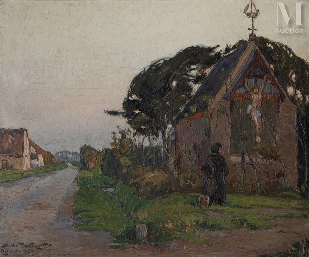 Mecislas de RAKOWSKY (1882-1947) Paysage d'Ostende