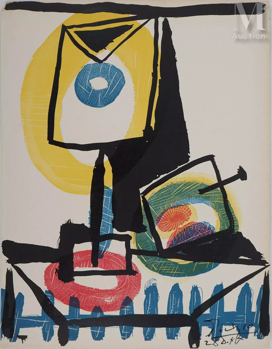 PICASSO Pablo Nature morte au verre, 1944