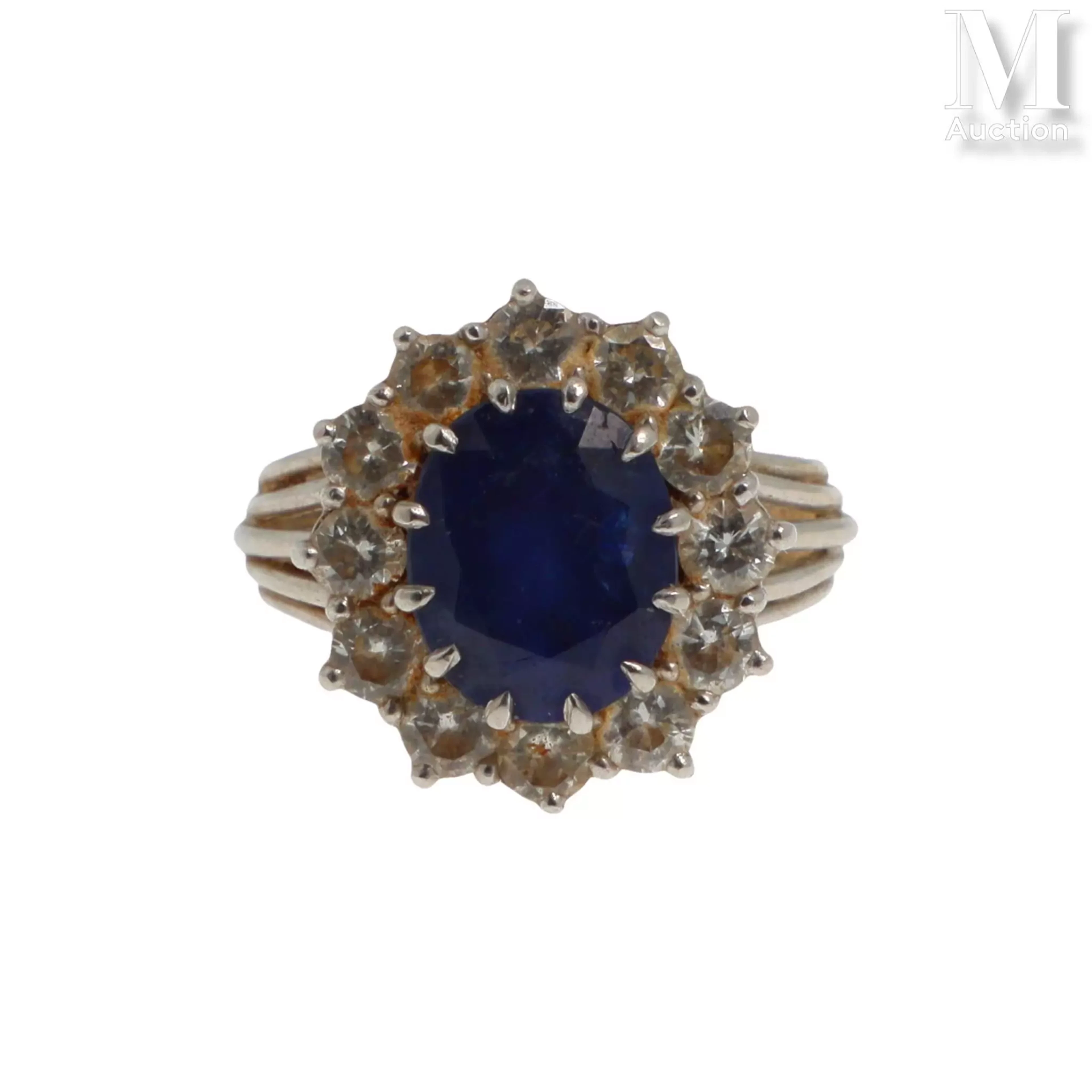 Bague marguerite saphir