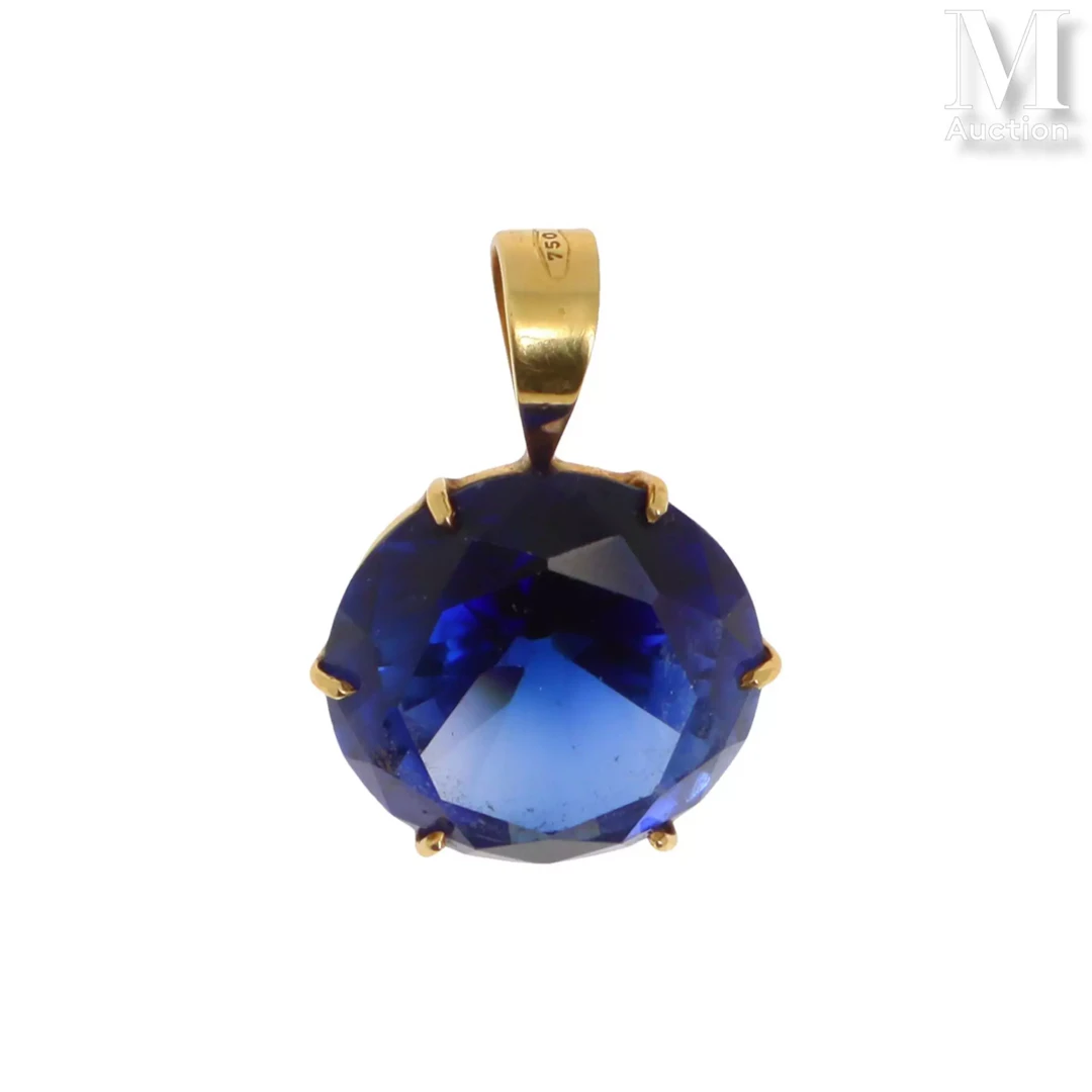 Pendentif pierre bleue