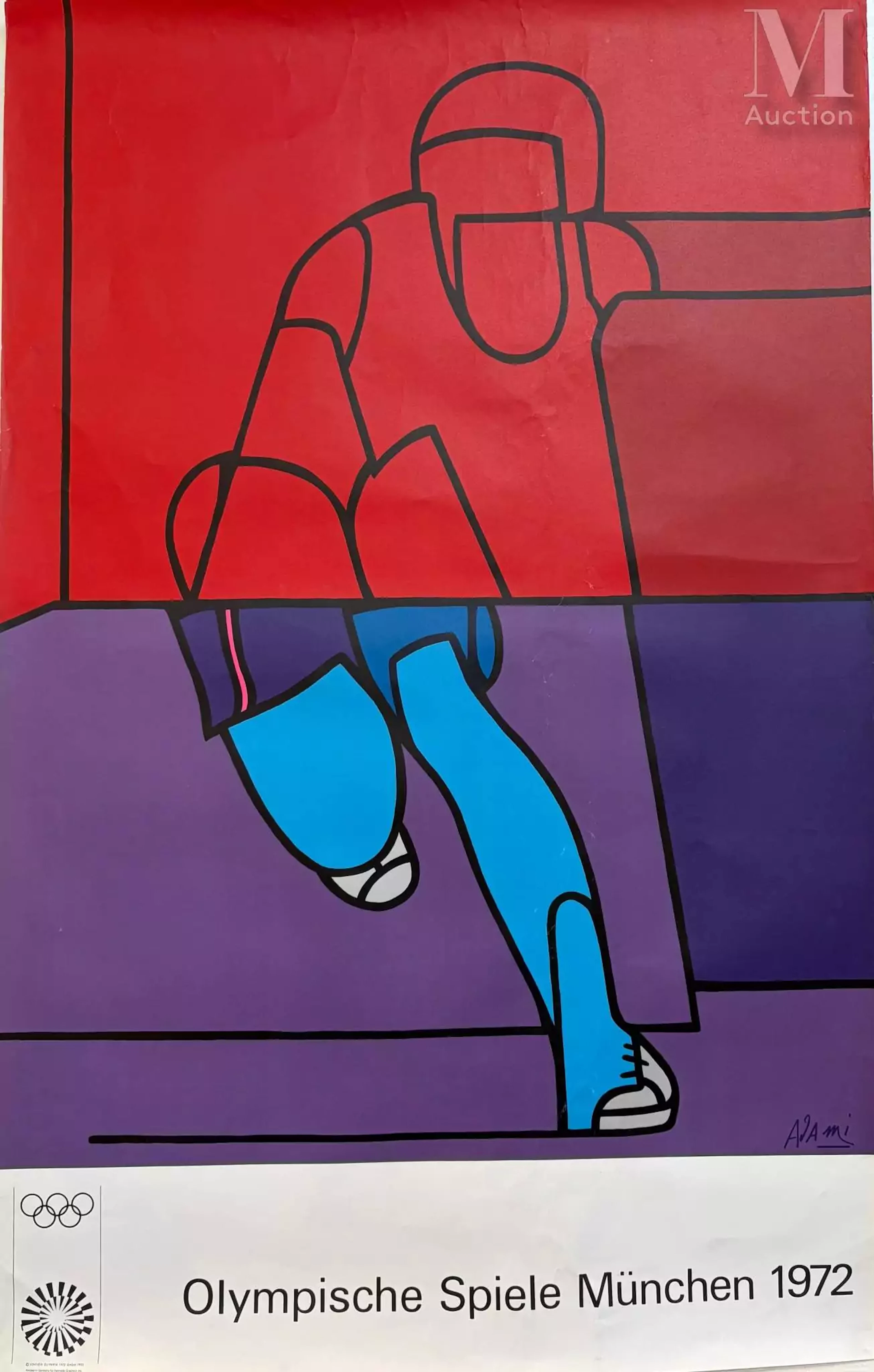 Valerio ADAMI (1935-) Jeux Olympiques Munich 1972