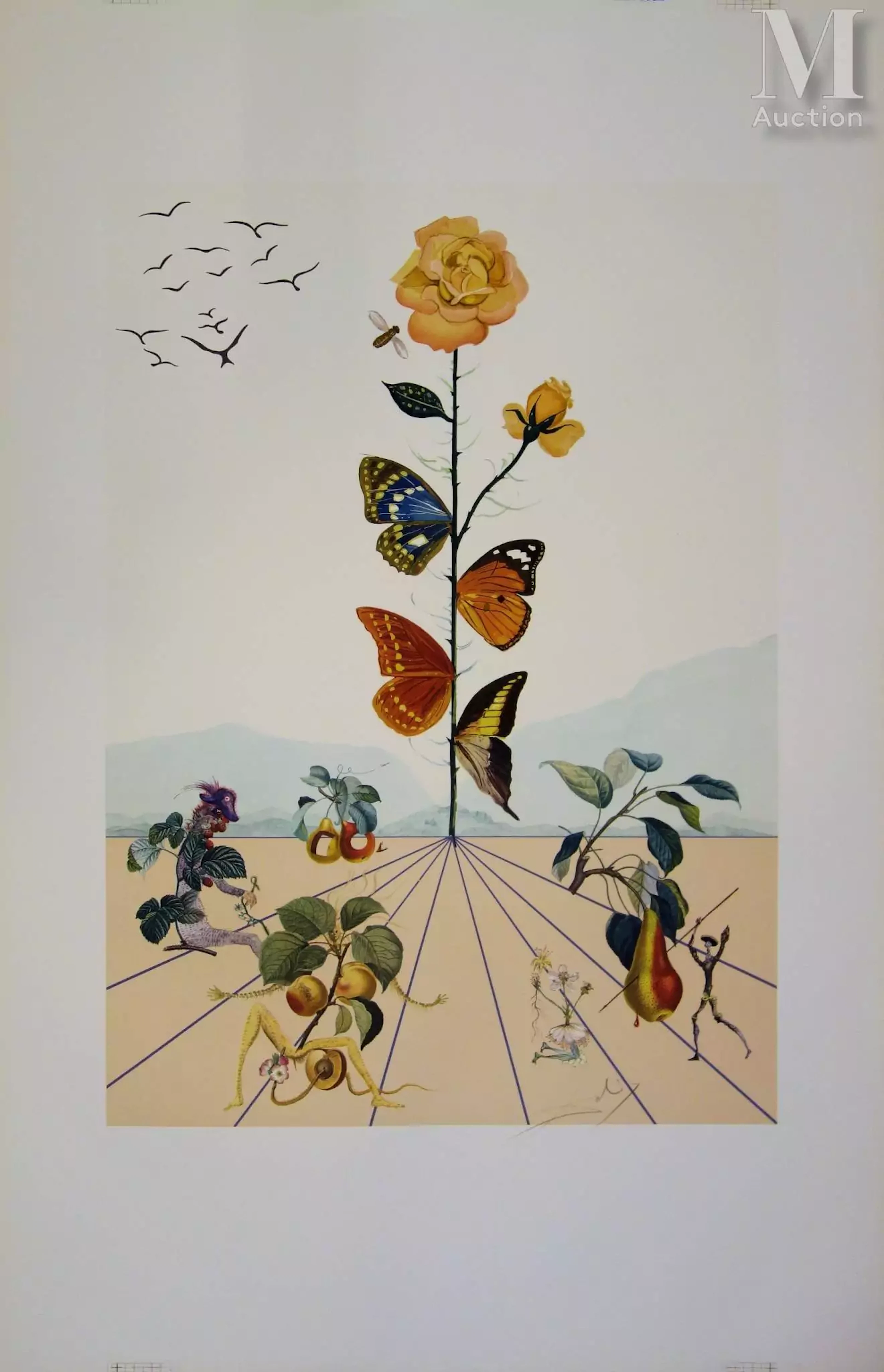 DALI Salvador Flordali : La rose papillon, 1981