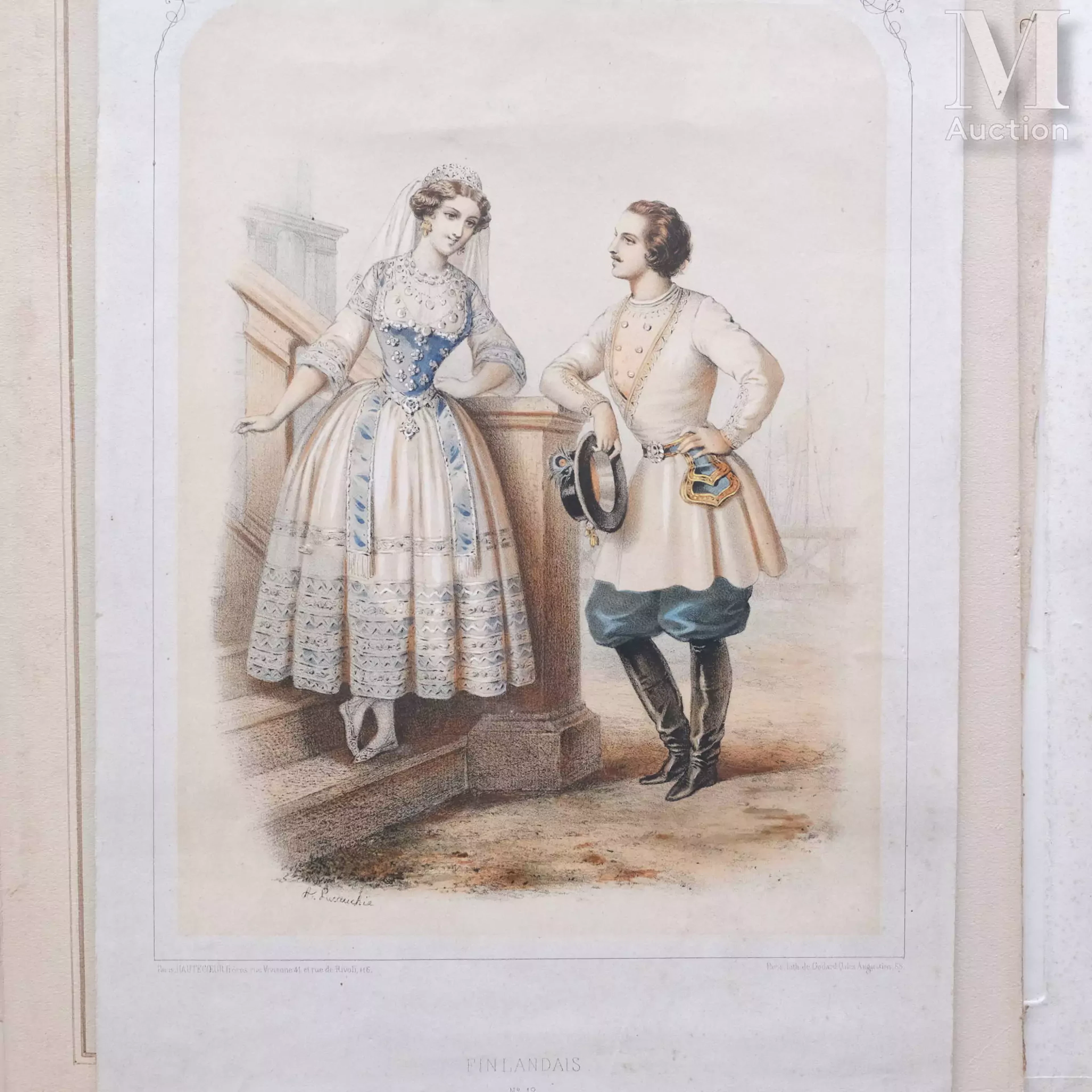 Ensemble de quarante gravures : Mode et Fleurs. 19ème siècle