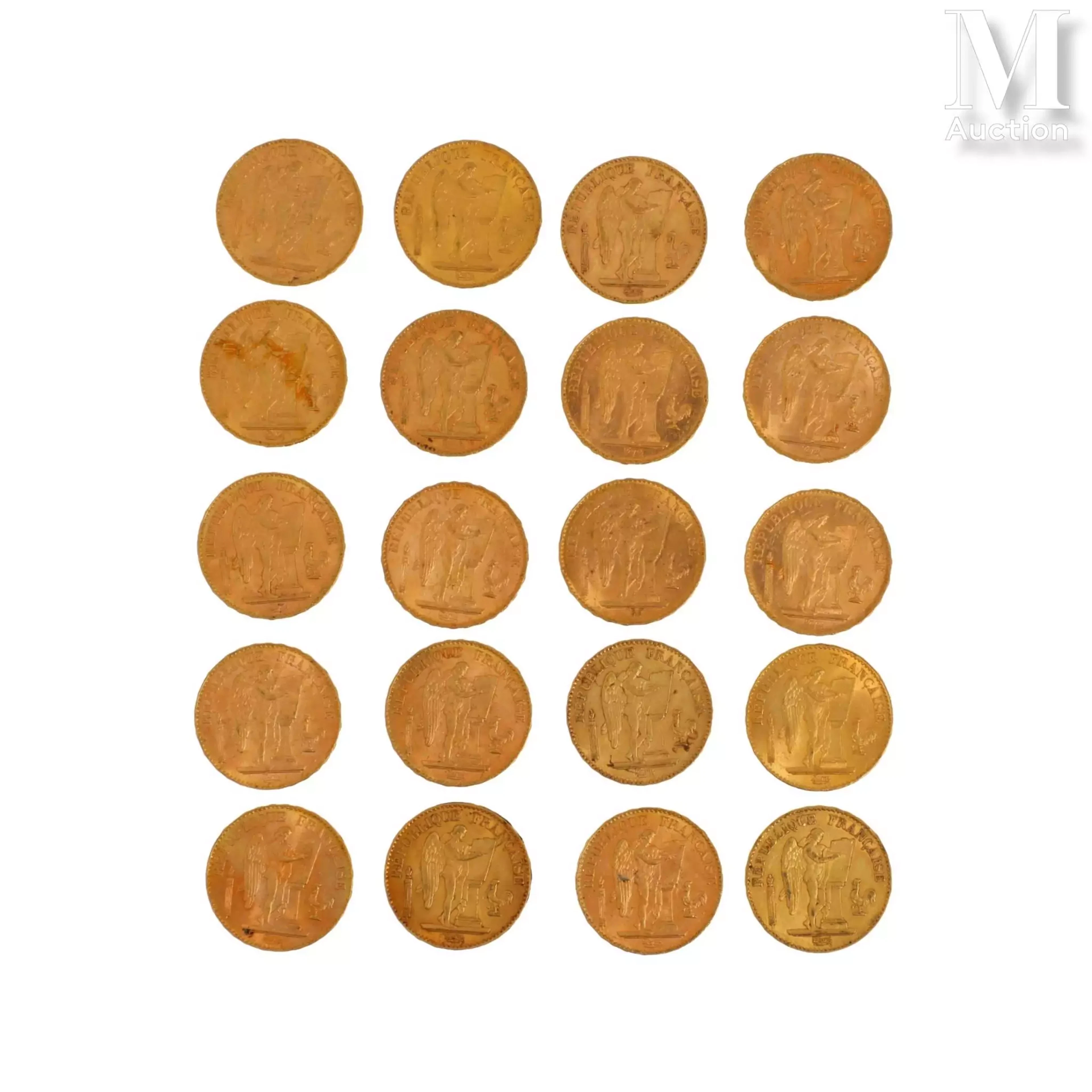 20 pièces 20 FF or
