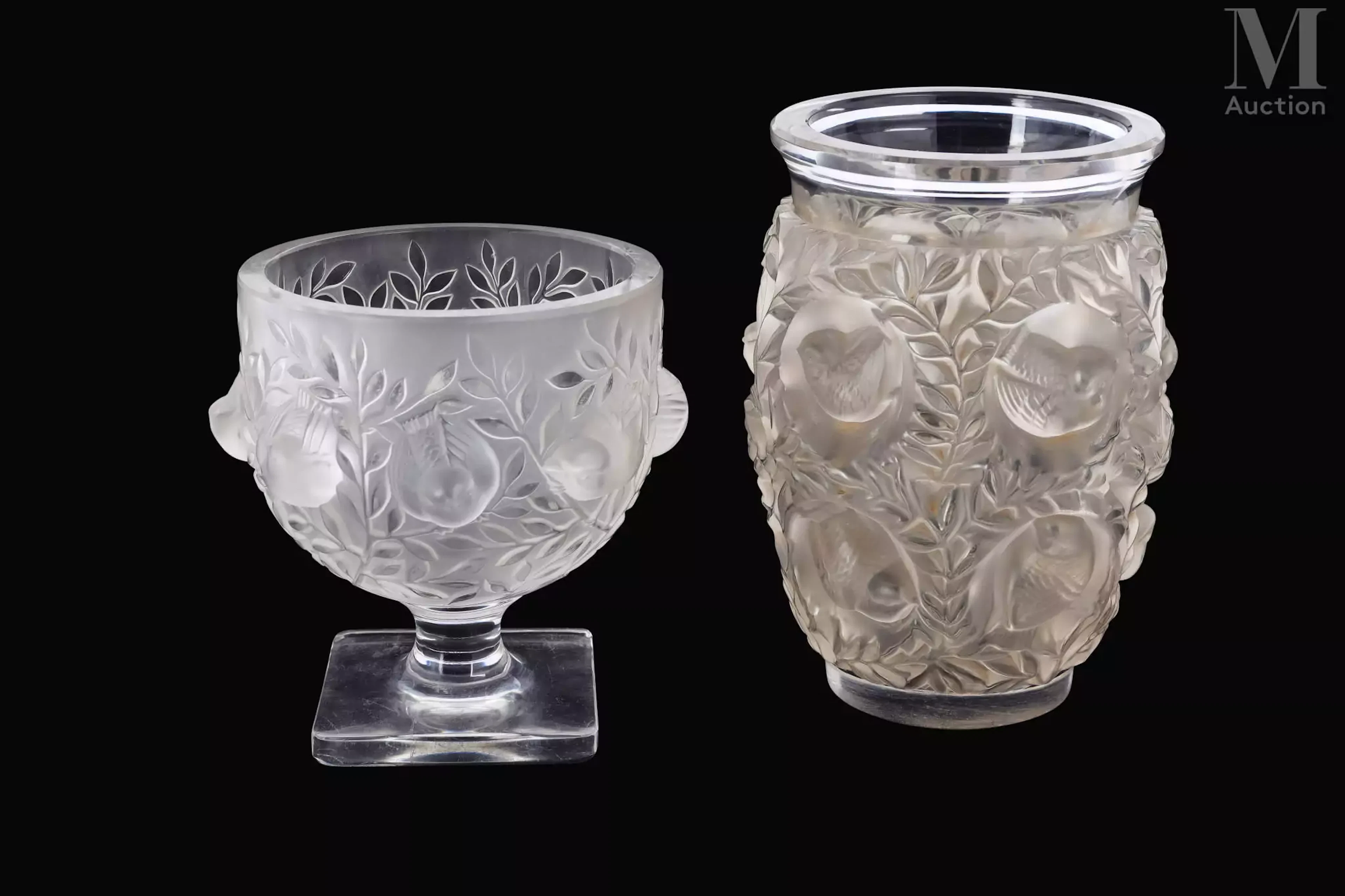 LALIQUE Paire de vases