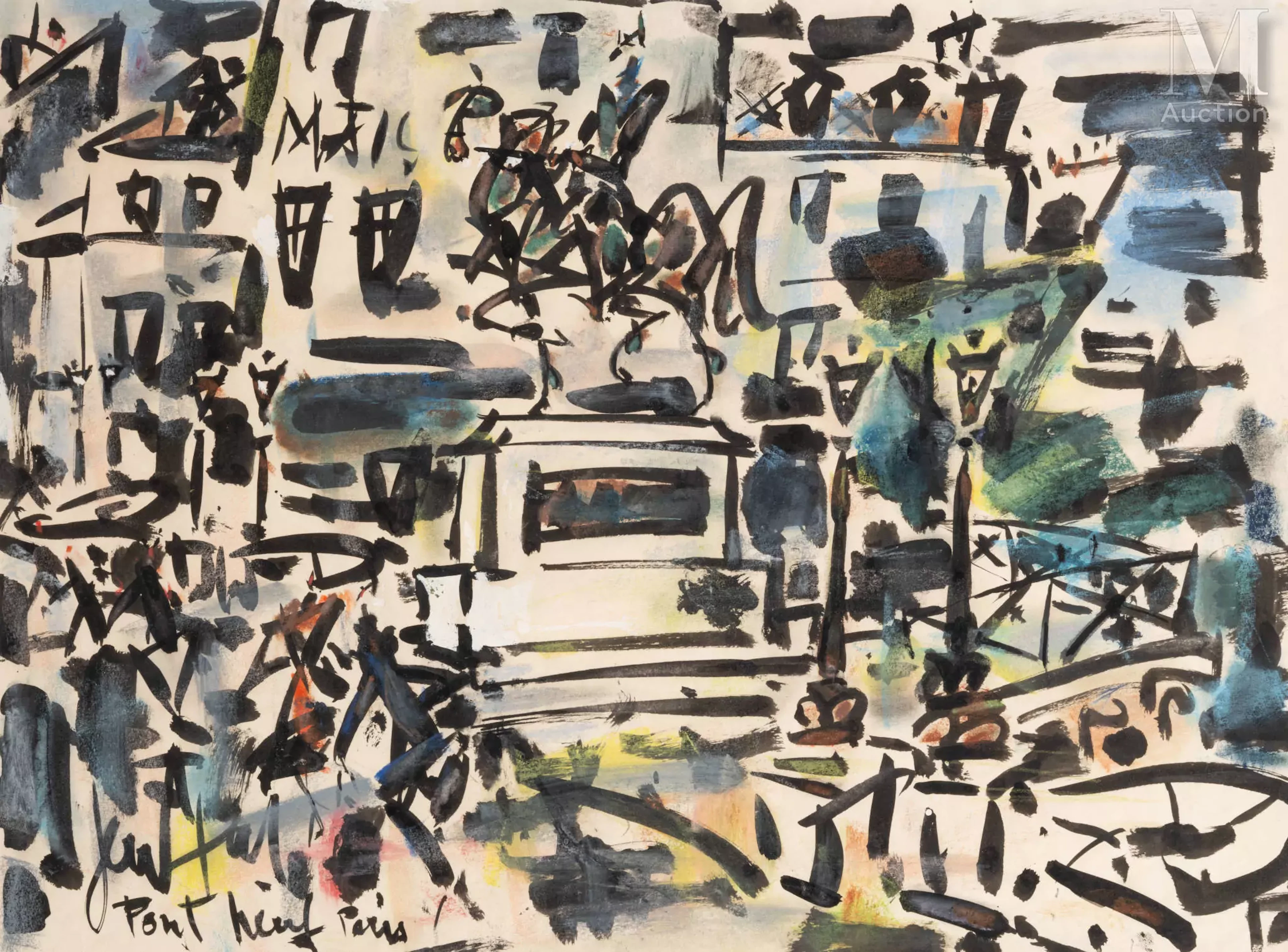 Eugène Paul dit GEN PAUL (Paris 1895 - 1975) Le Pont Neuf, Paris
