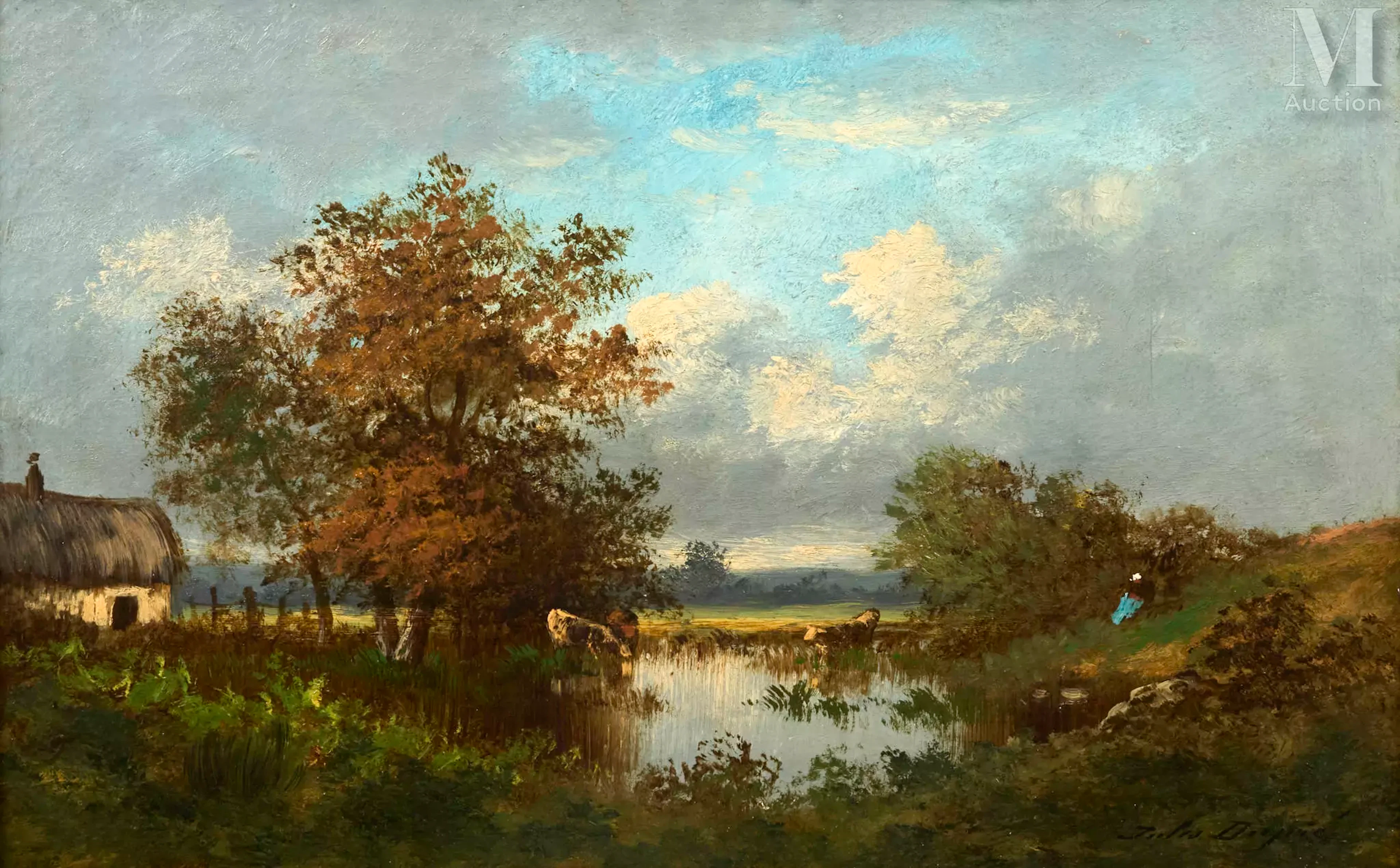 Jules DUPRÉ (1811-1889) L'Abreuvoir, environ de l'Isle-Adam