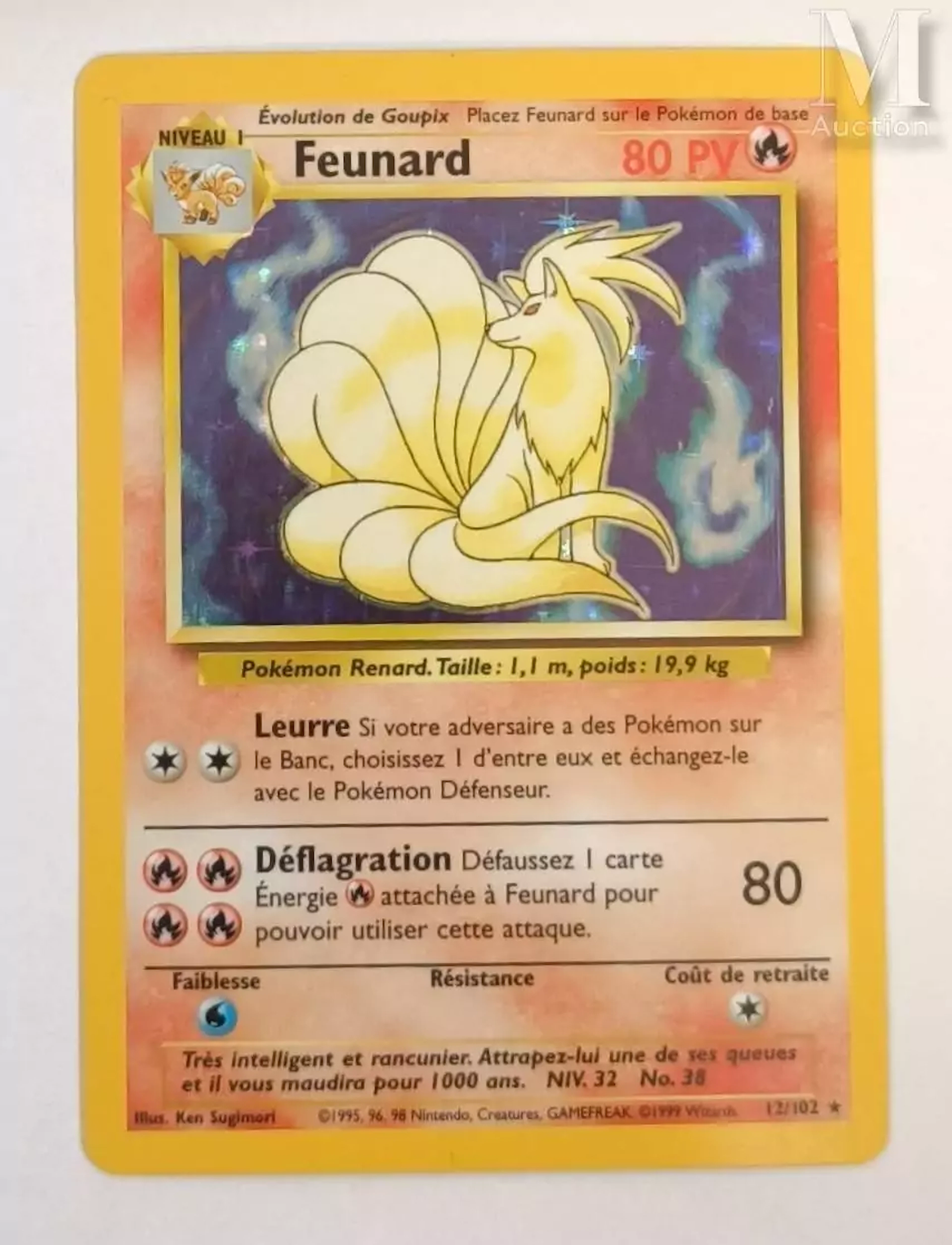 POKEMON Feunard - Set de base - 12/102