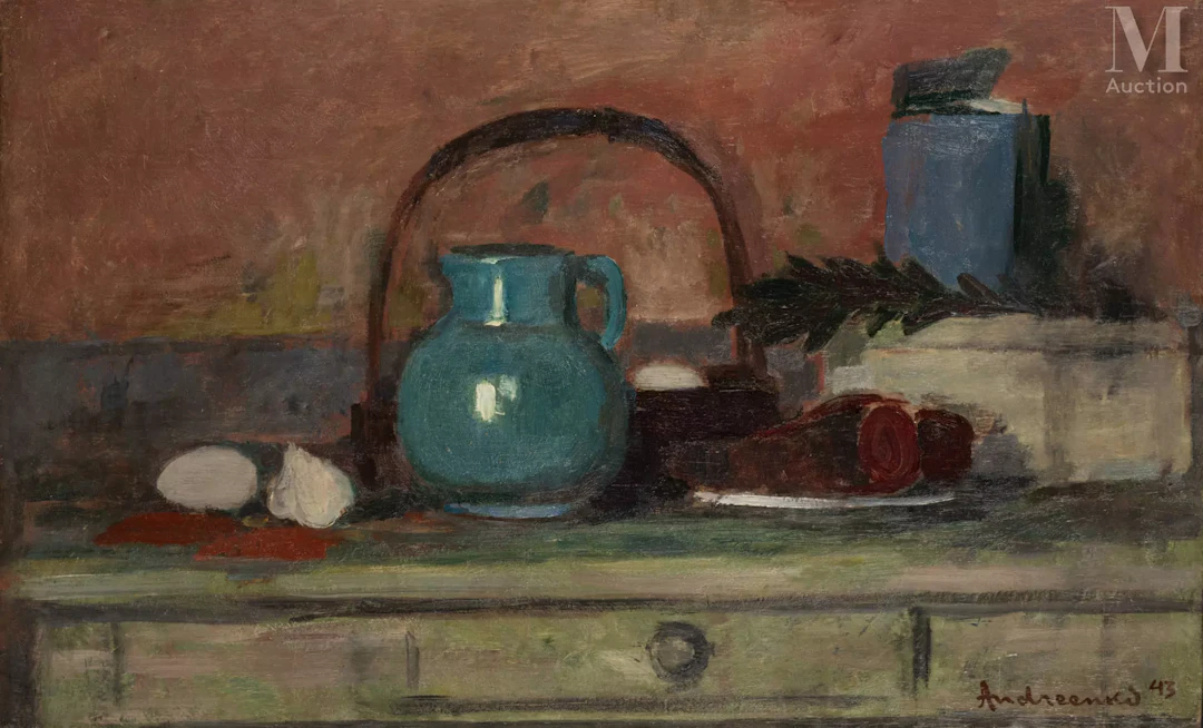 Michel ANDREENKO (Odessa 1894 – Paris 1982) Composition au pichet bleu