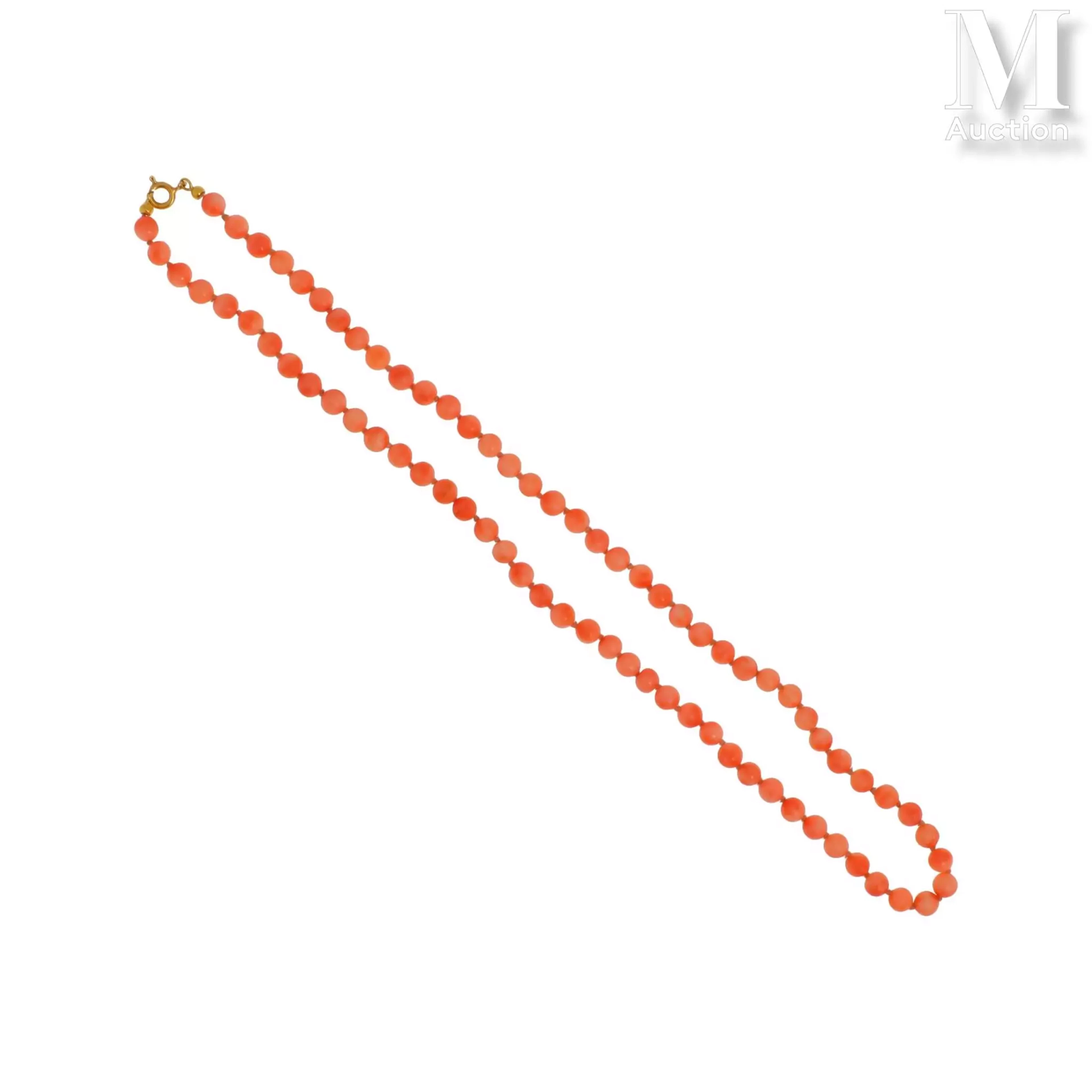 Collier perles corail