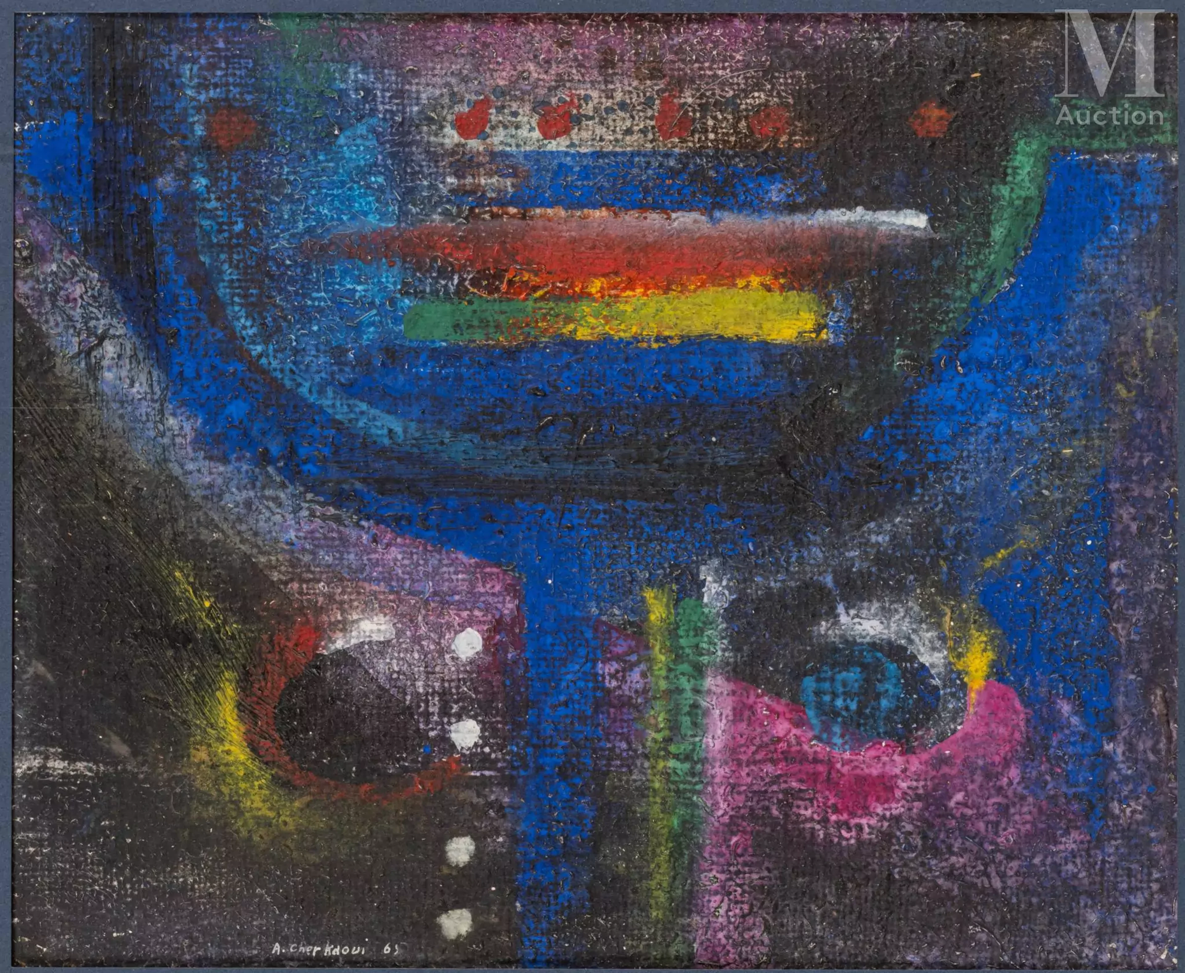 Ahmed CHERKAOUI (Bejaâd 1934 - Casablanca 1967) Sans titre, 1965