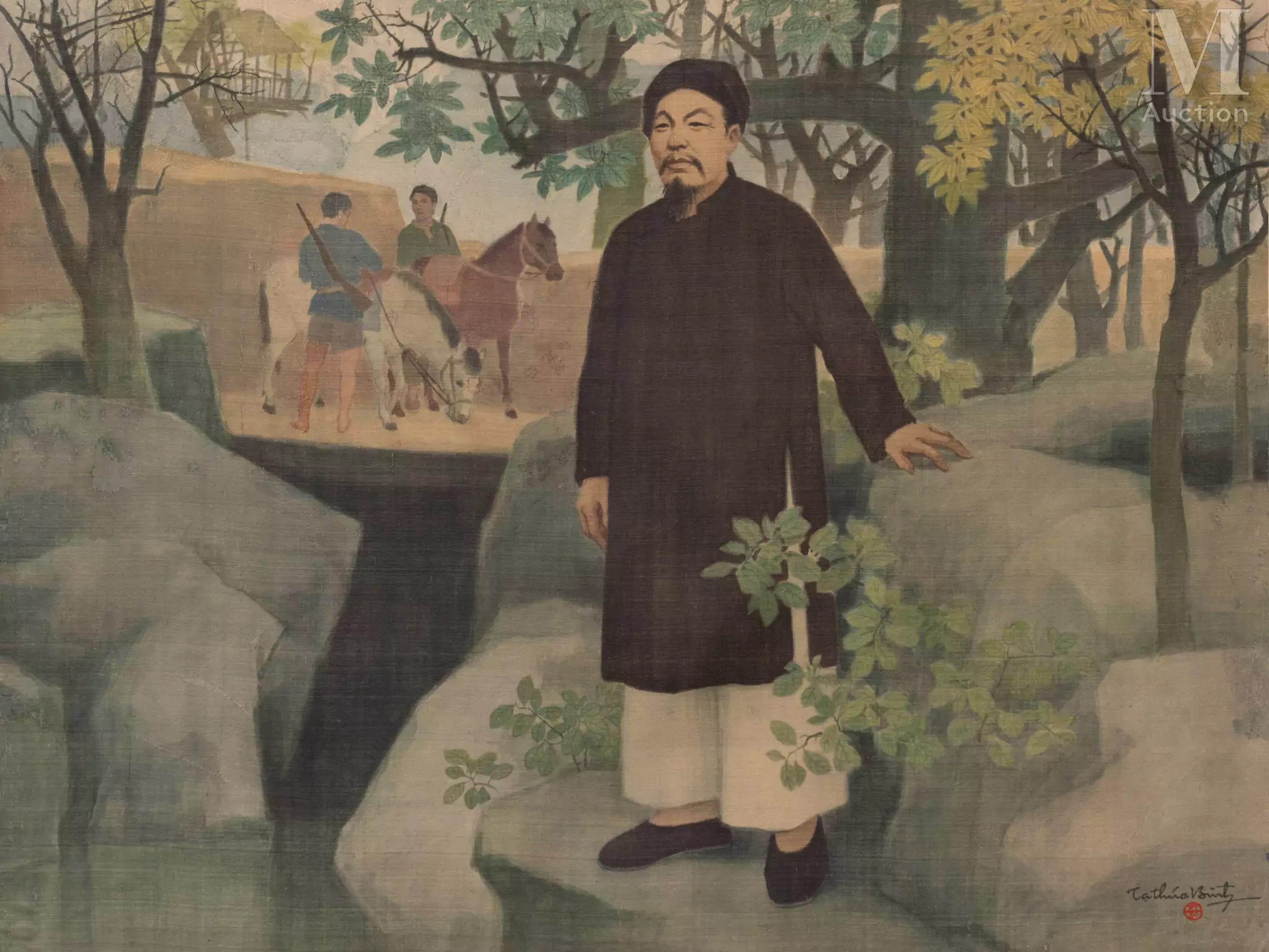 Ⓗ TA THUC BINH (1917 - 1998) "Le héros du peuple - Hoang Hoa Tham"