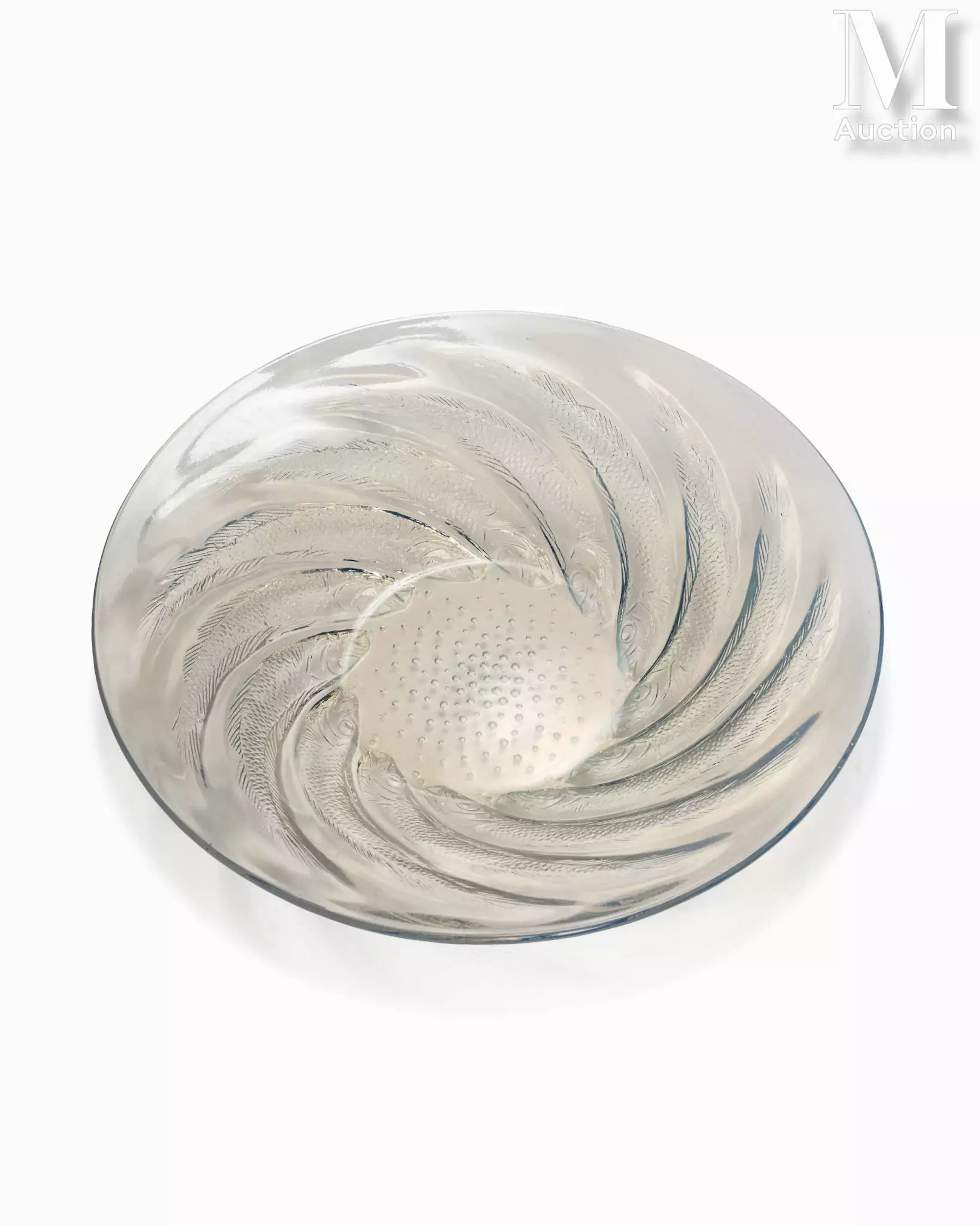René LALIQUE (1860 - 1945) "Coupe ouverte Poisson N°1"