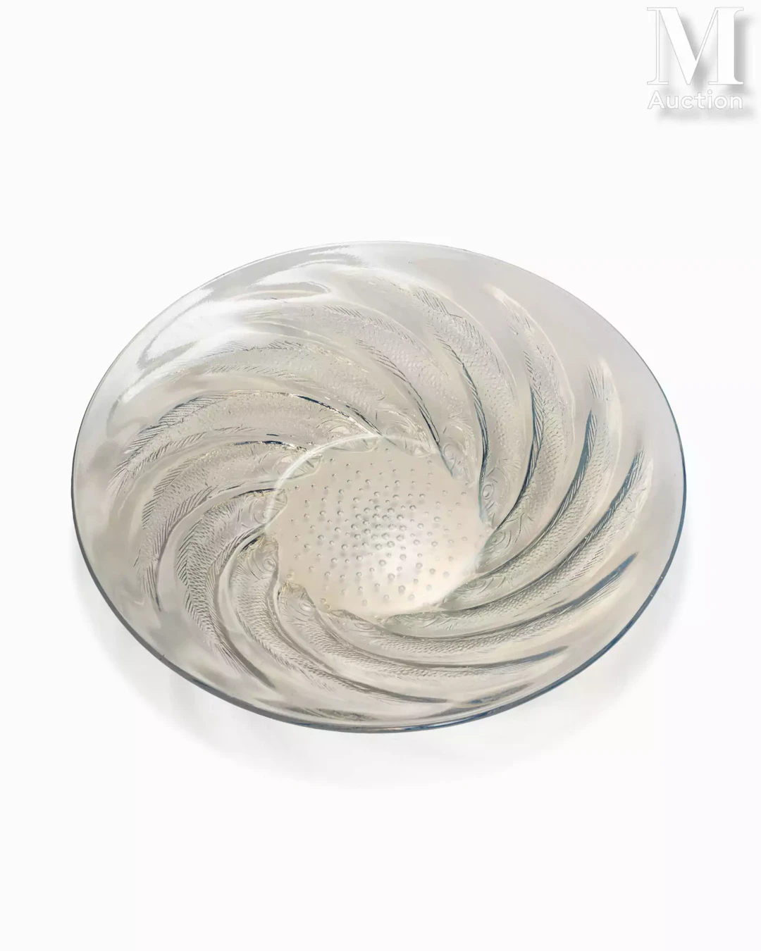 René LALIQUE (1860 - 1945) "Coupe ouverte Poisson N°1"