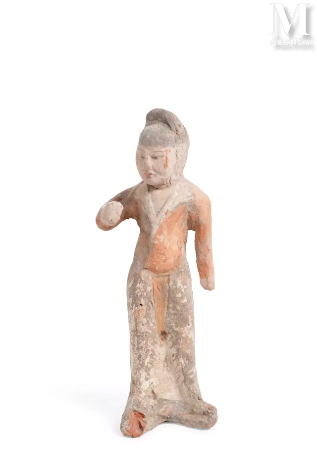 CHINE, Epoque Tang Personnage en terre cuite