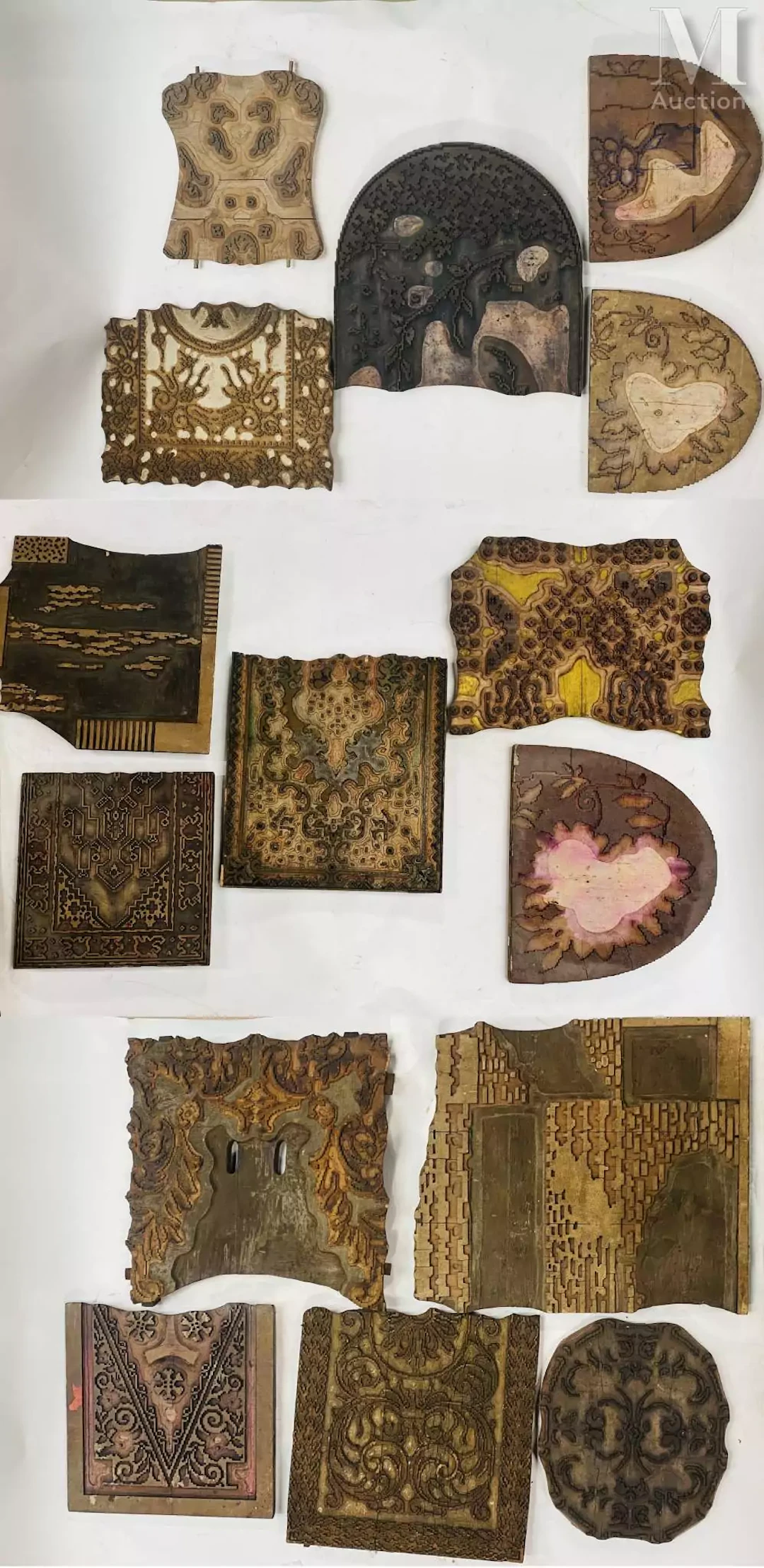 Ensemble de 15 plaques d'impression pour tissu