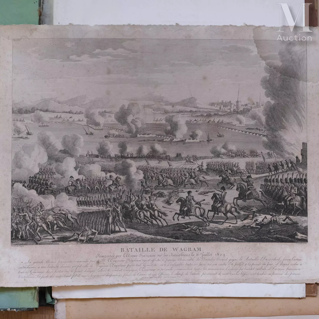 Ensemble de quinze gravures concernant l'épopée Napoléonienne et ses