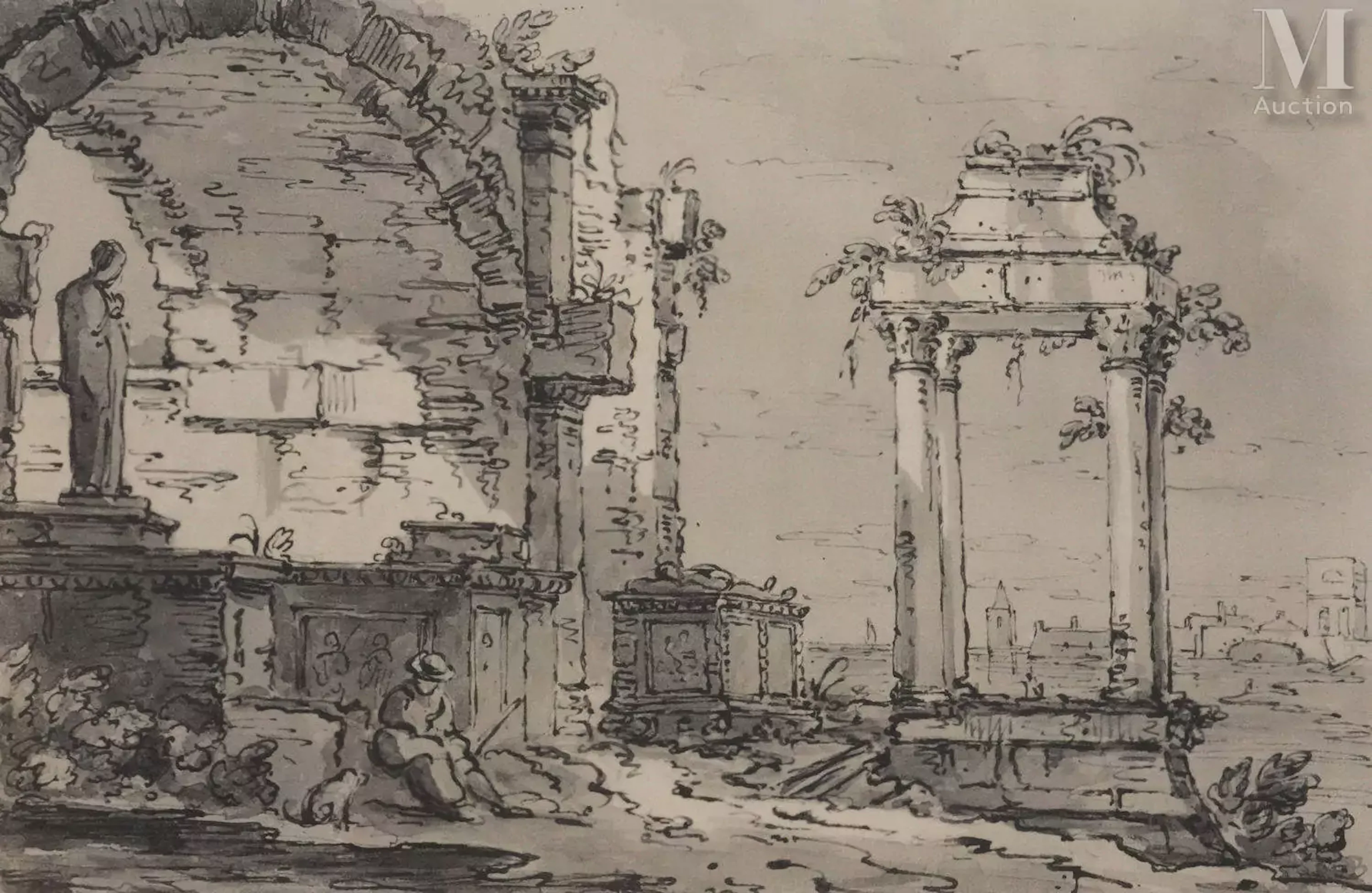 CANALETTO Antonio (1697-1768) Ruines au bord de la mer, 1935