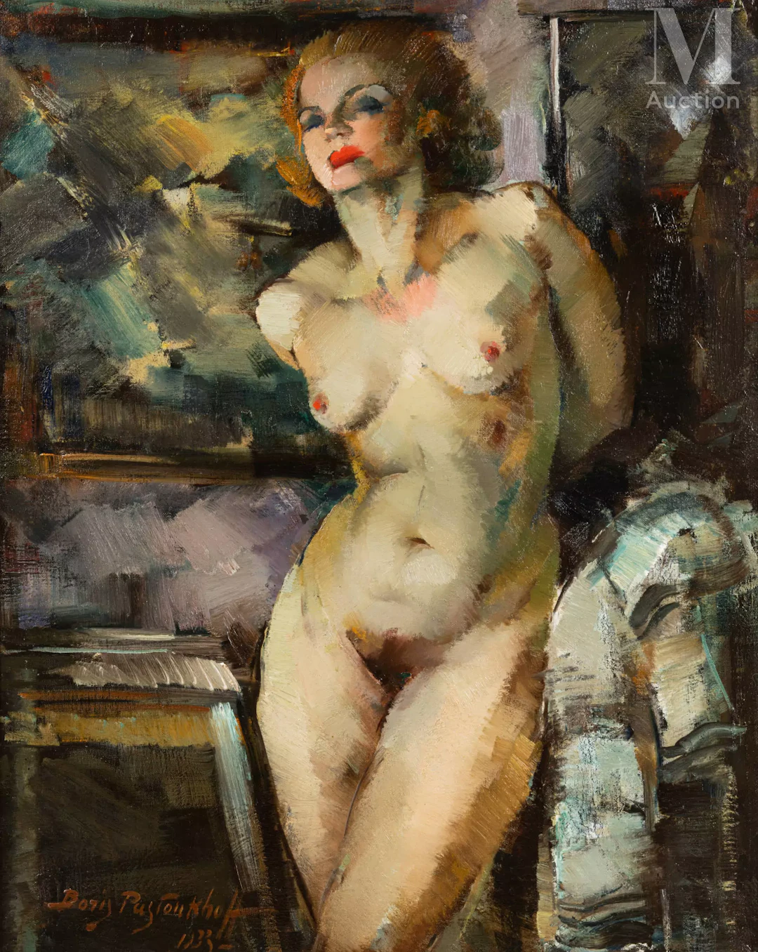 Boris PASTOUKHOFF (Kiev 1894 - Londres 1974) Nu de l'actrice Marlène Dietrich