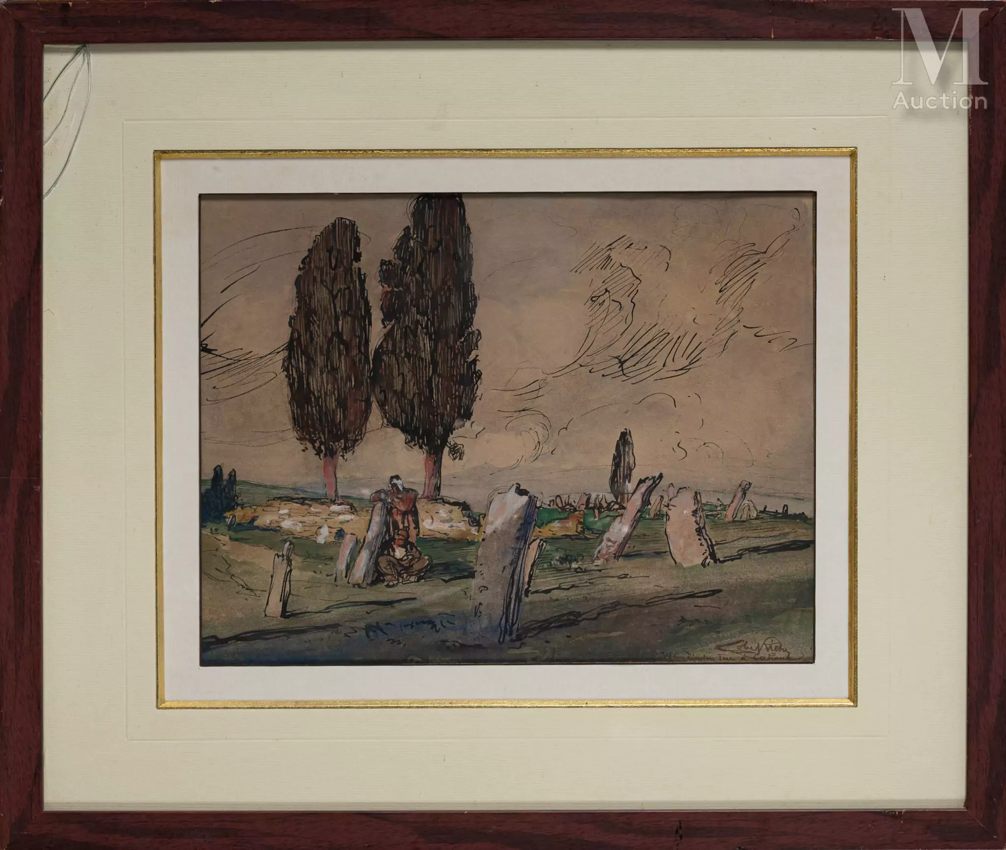 Alméry LOBEL-RICHE (1880-1950) Cimetière turc