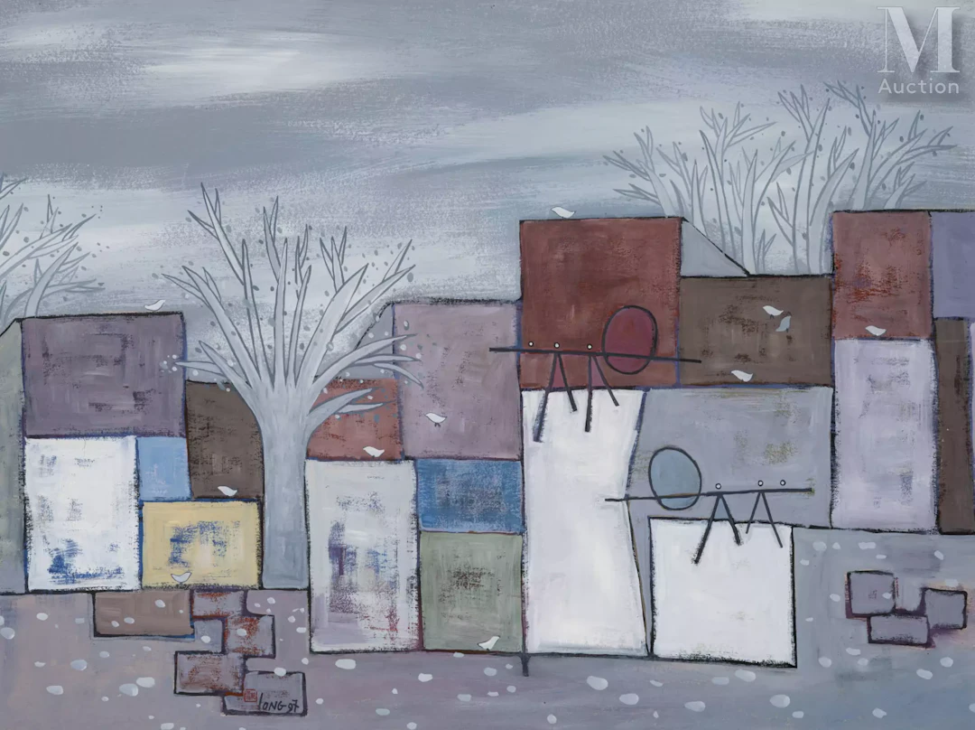 Ⓟ PHAM THANG LONG (né en 1959) "Winter flutes I", 1997