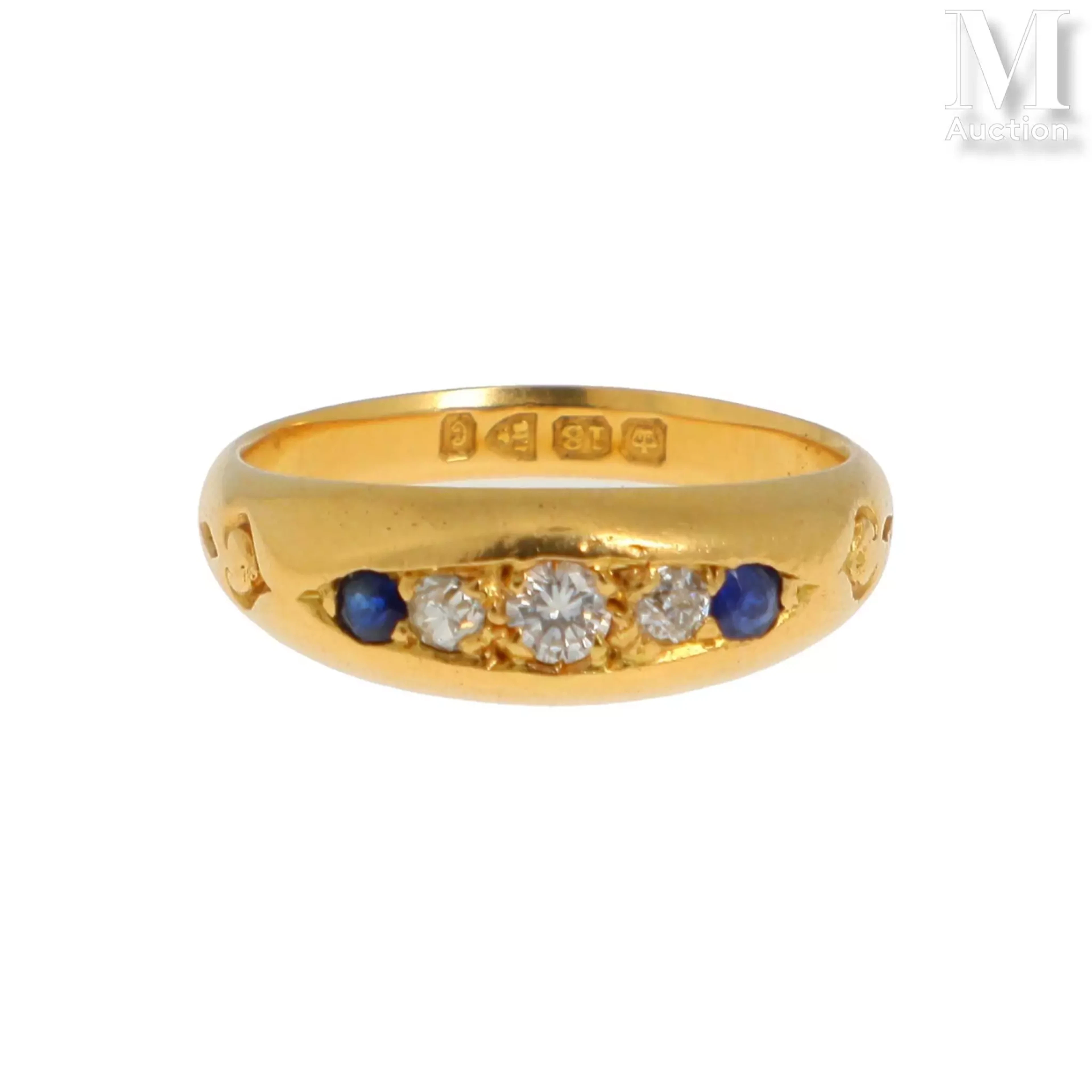 Bague saphirs diamants