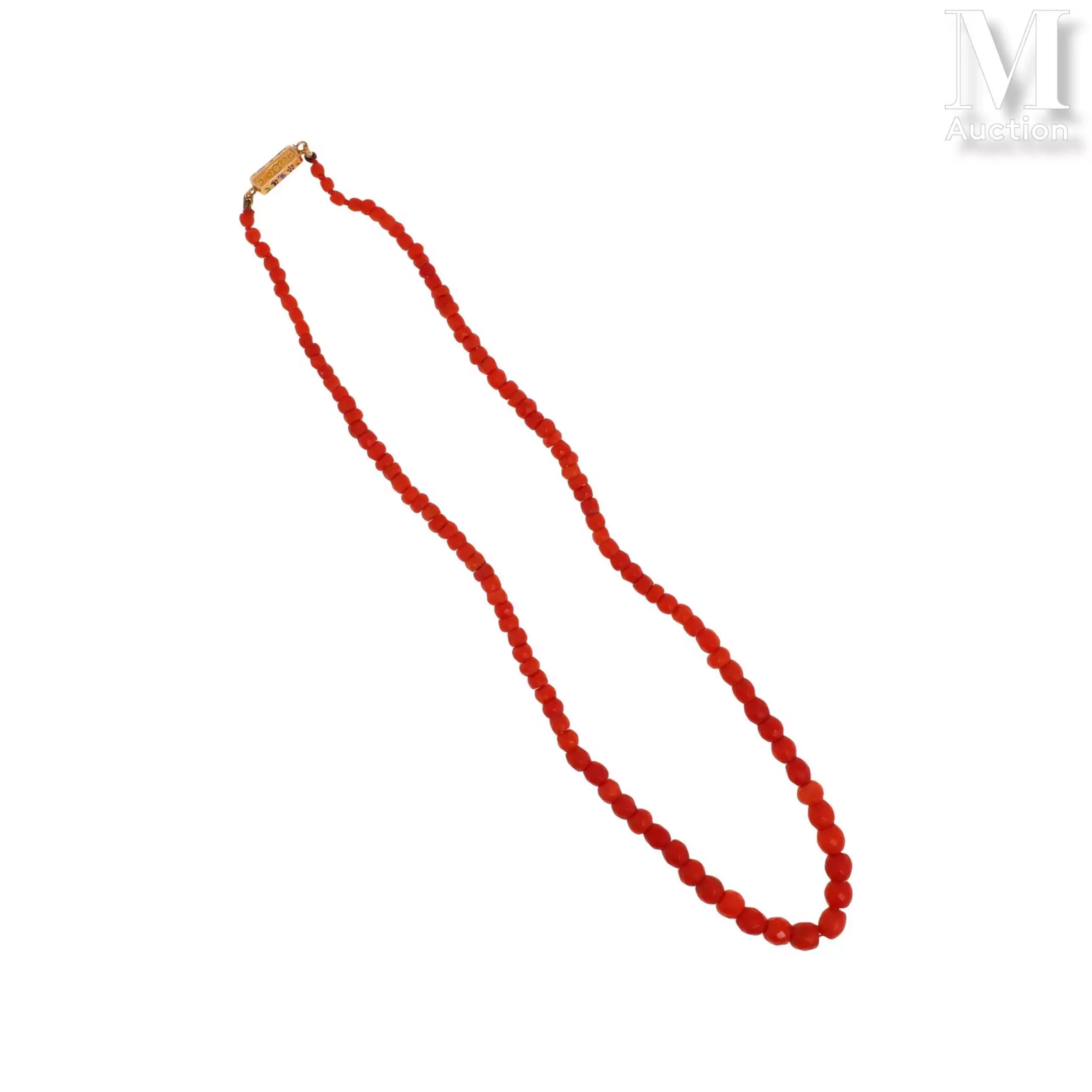 Collier perles corail