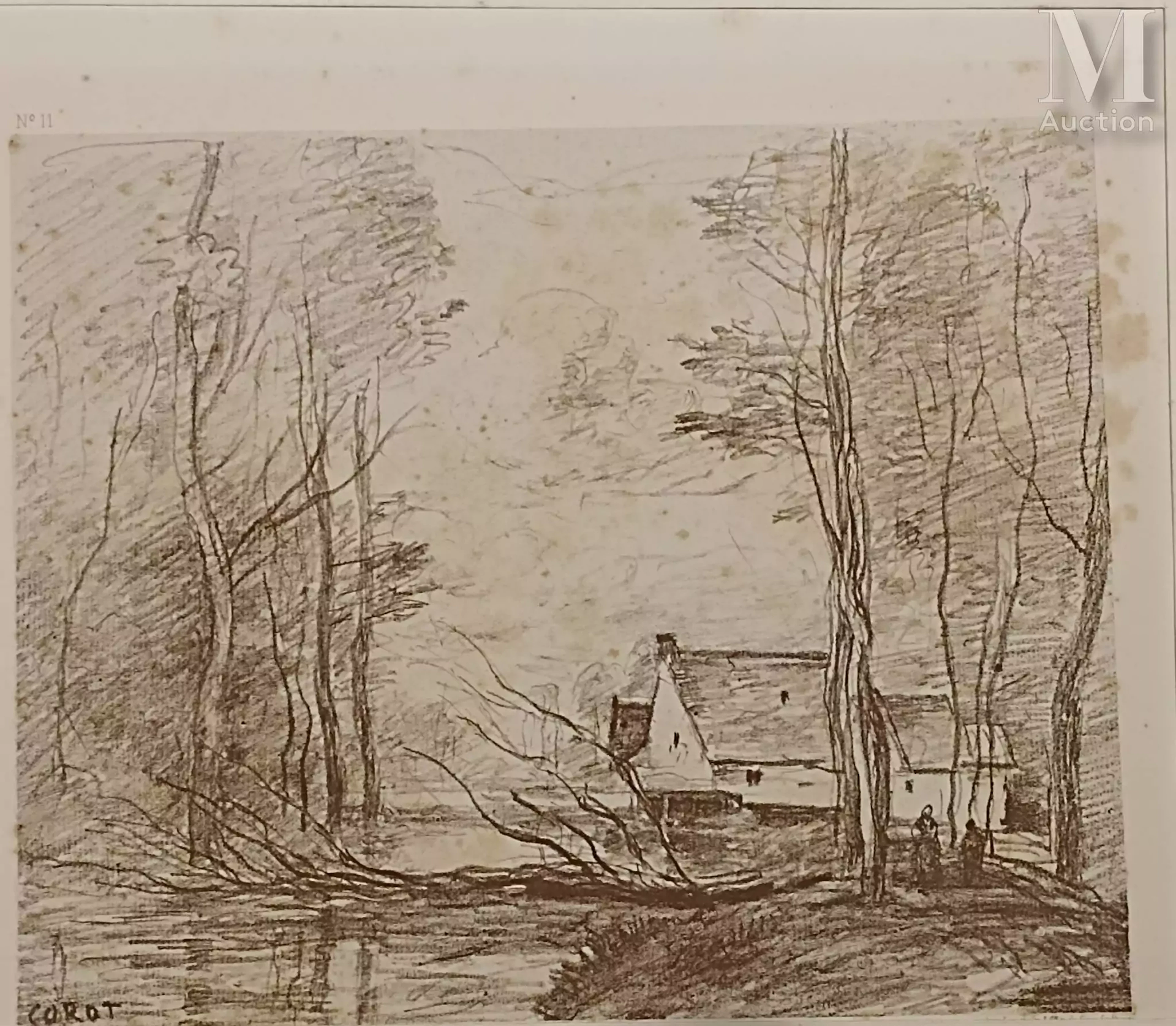 Jean-Baptiste Camille COROT (Paris 1796 - 1875) Le Moulin de Quincy