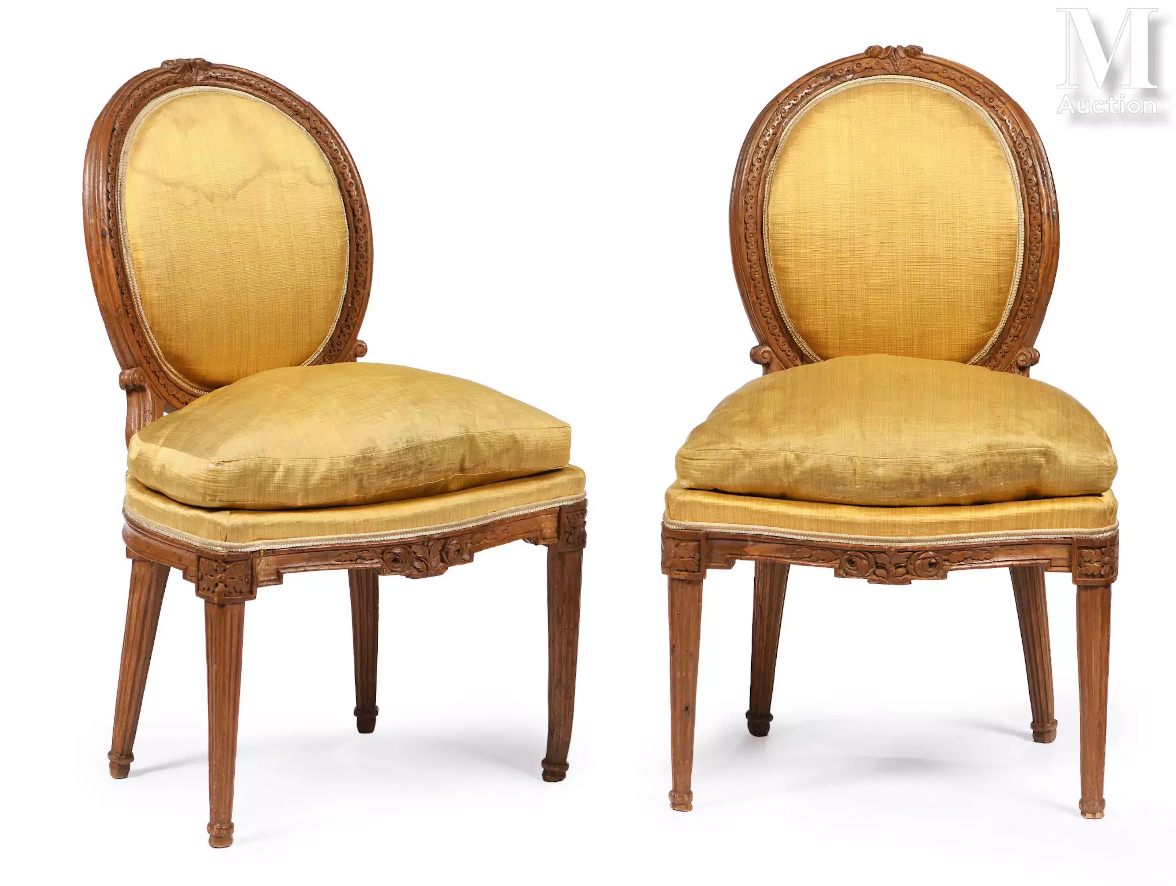 Paire de chaises d'époque Louis XVI