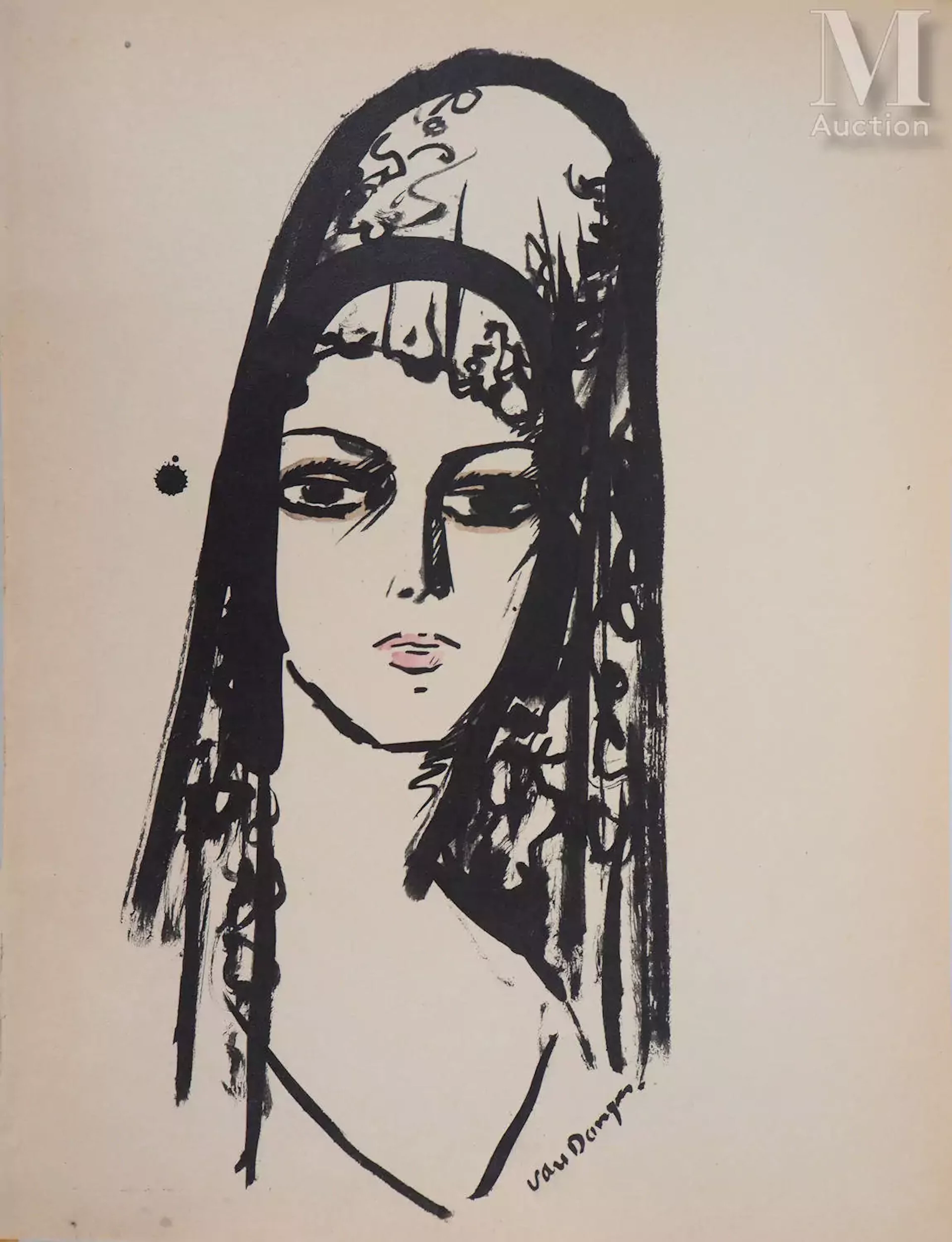 VAN DONGEN Kees (1877-1968) Jeune femme à la mantille, l'Espagnole, 1925