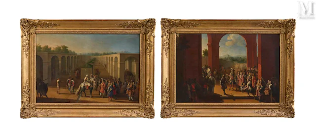Pierre Denis MARTIN (Paris 1663 - 1742) Moulay Ismail recevant l'ambassadeur