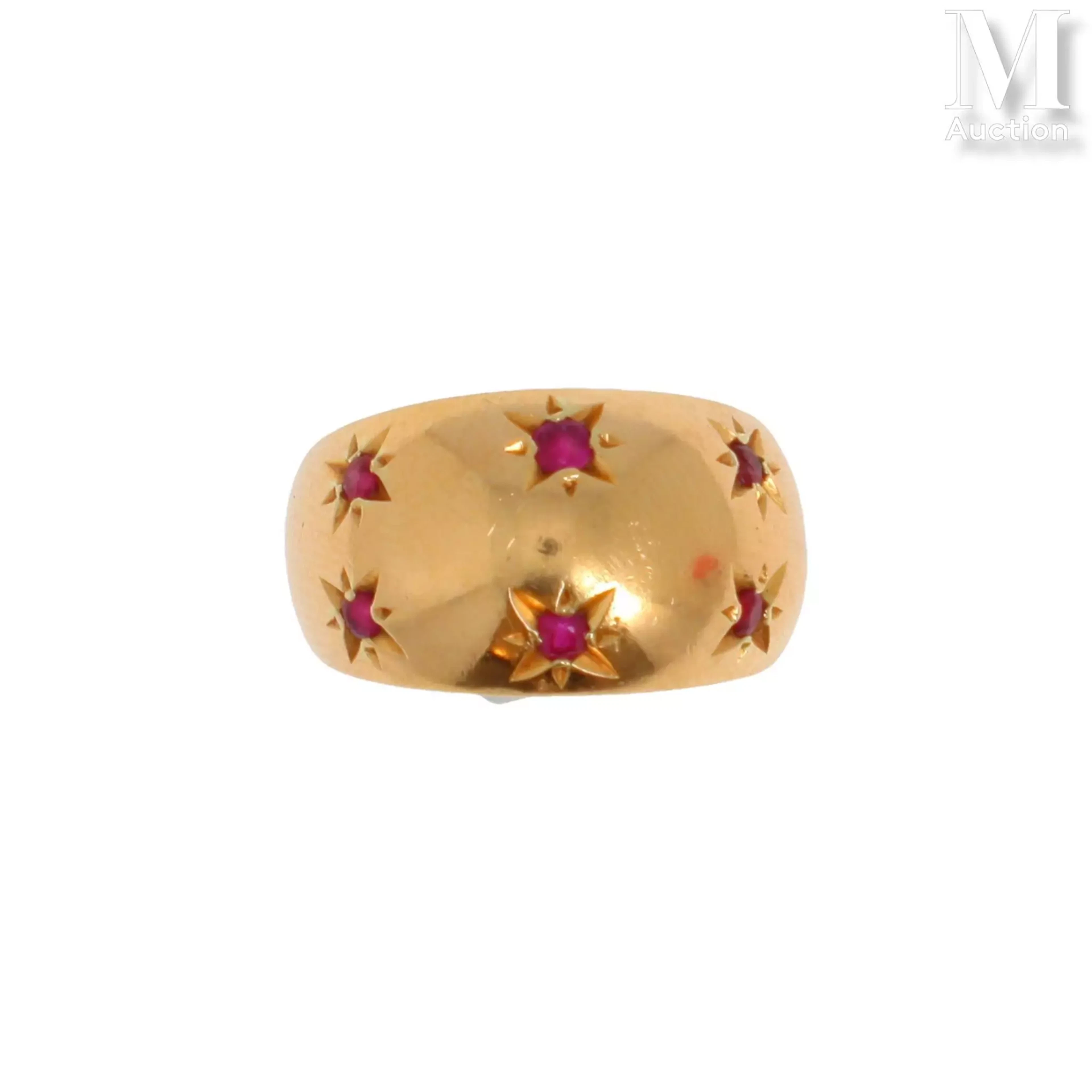 Bague jonc rubis