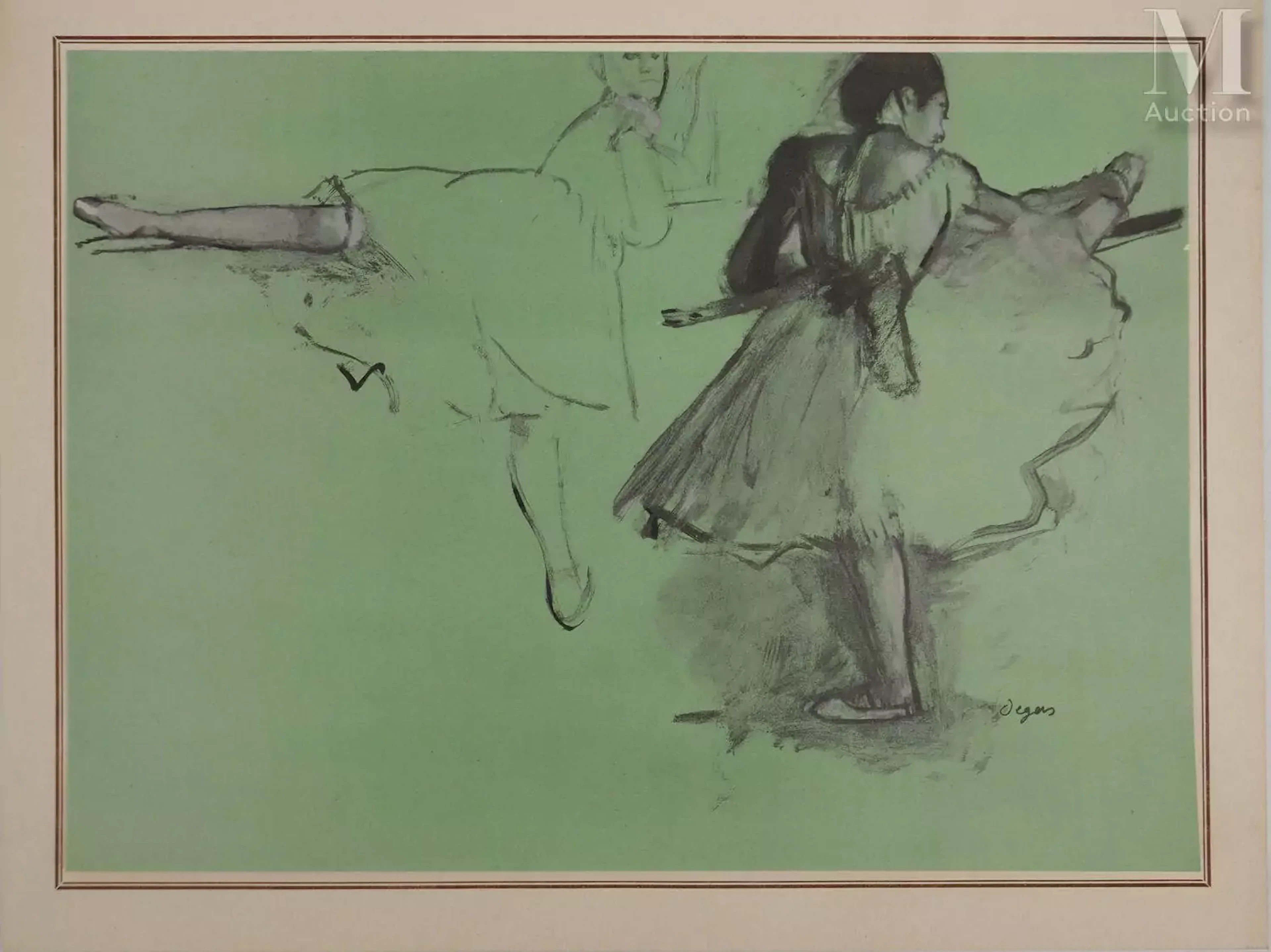 DEGAS Edgar (1834-1917) Les étirements de la ballerine, 1957