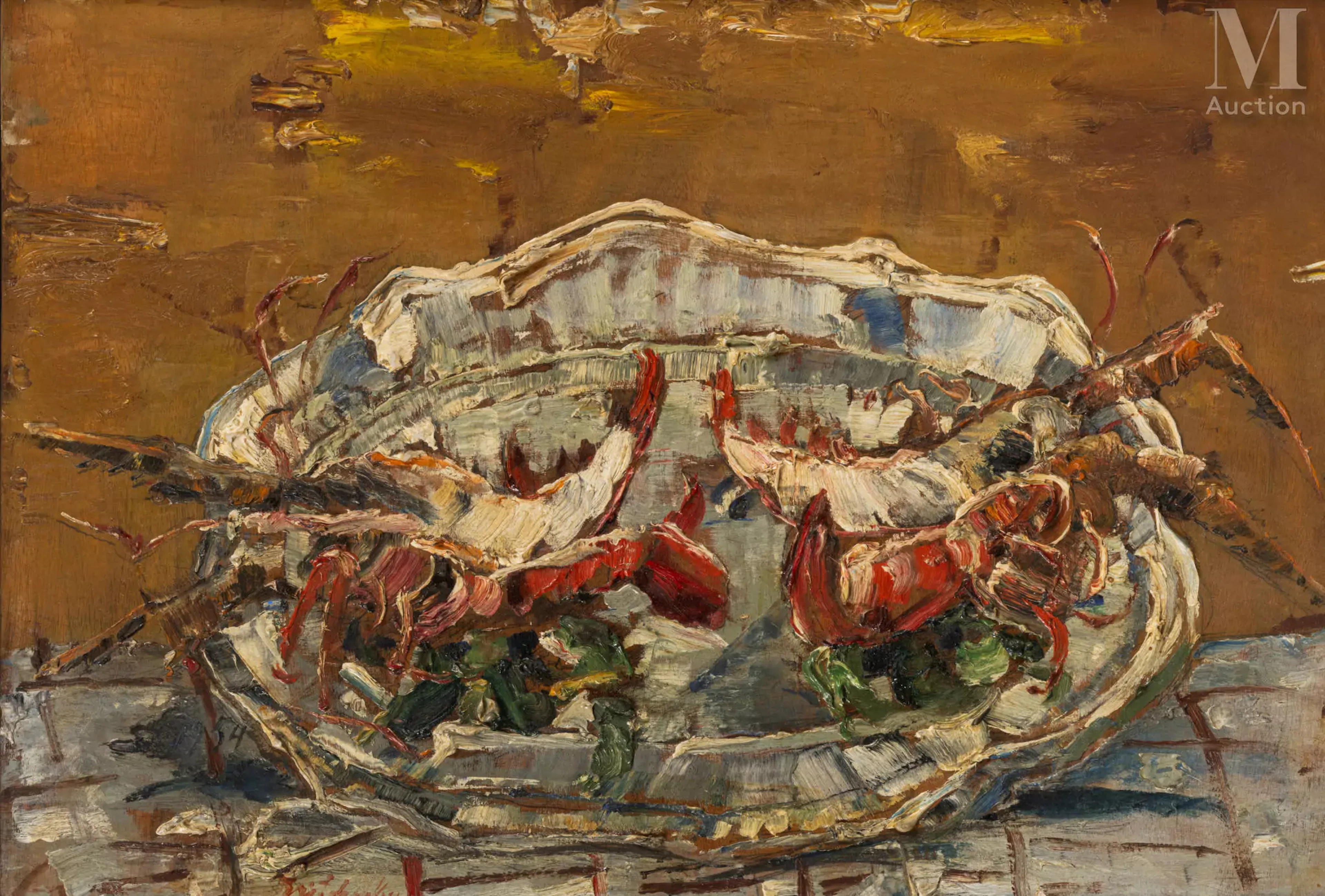 Alexis GRITCHENKO (Krolevets 1883 - Vence 1977) Composition au homard