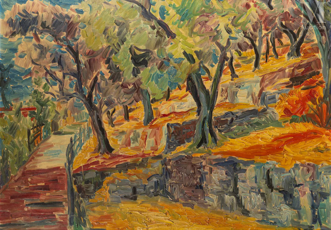 Serge MENDJISKY (Paris 1929 - 2017) Paysage au pont et à la rivière