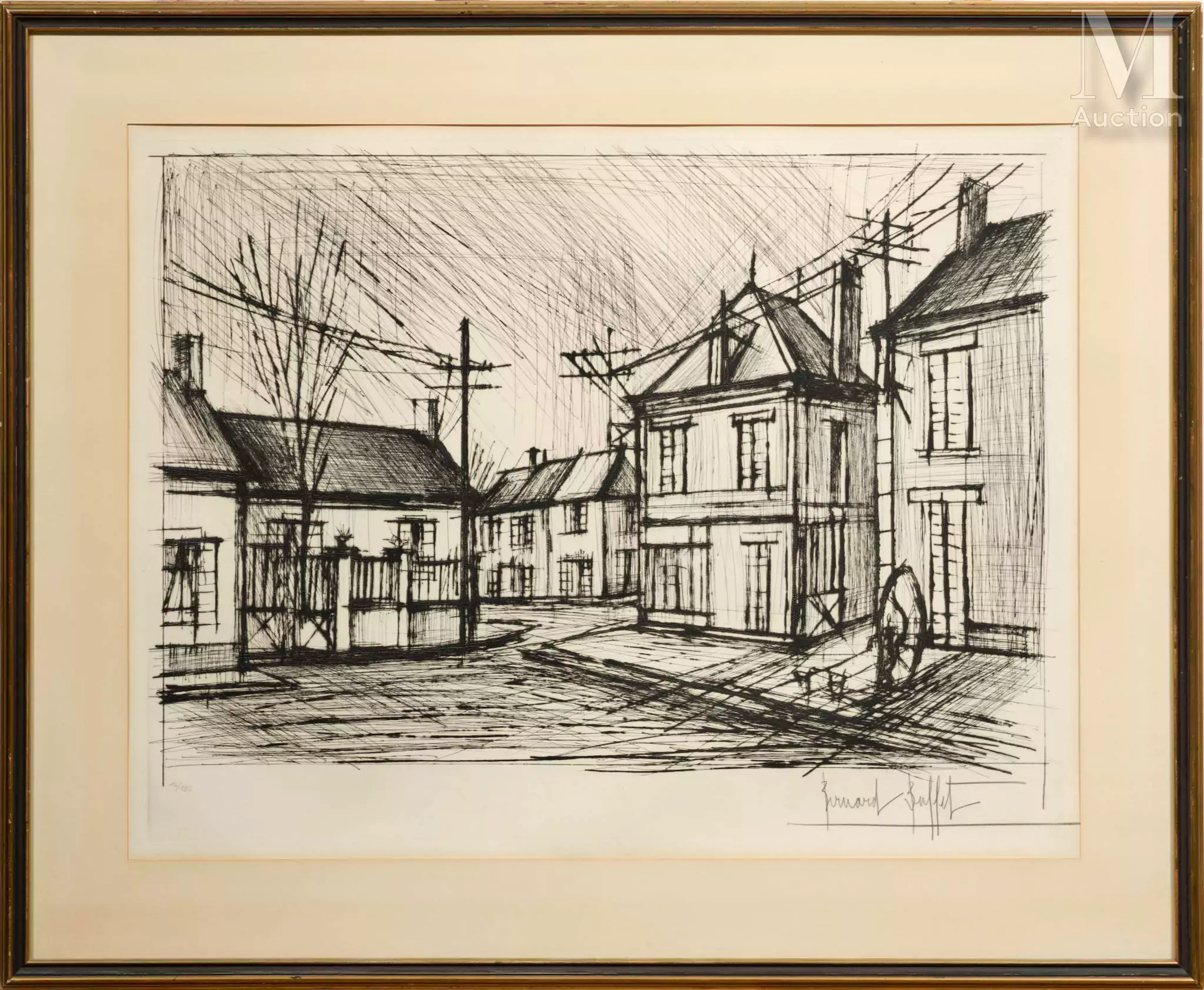 Bernard Buffet (1928-1999) Méru, la place, 1975