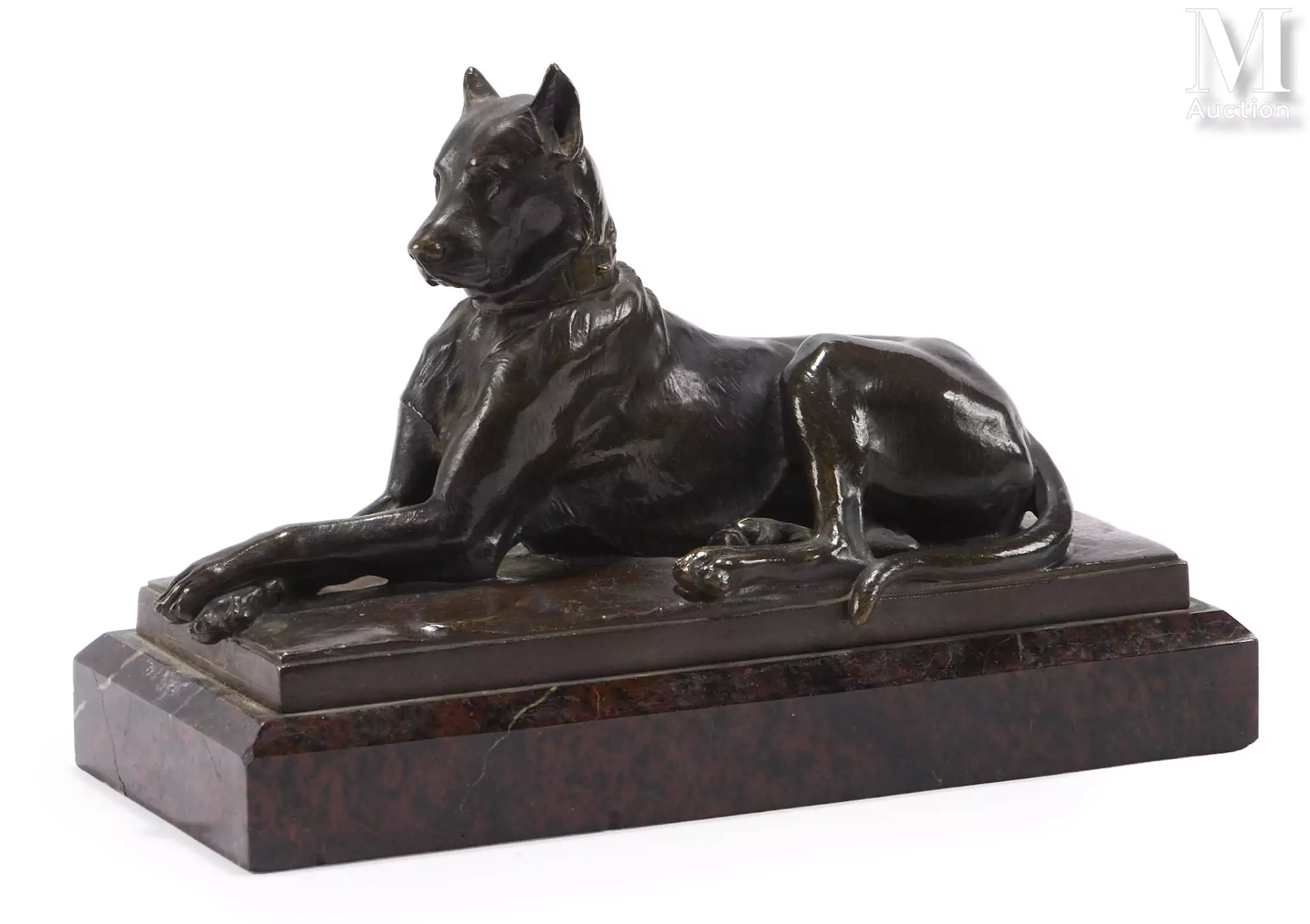 D'après Georges GARDET (1863-1939) Dogue allemand couché