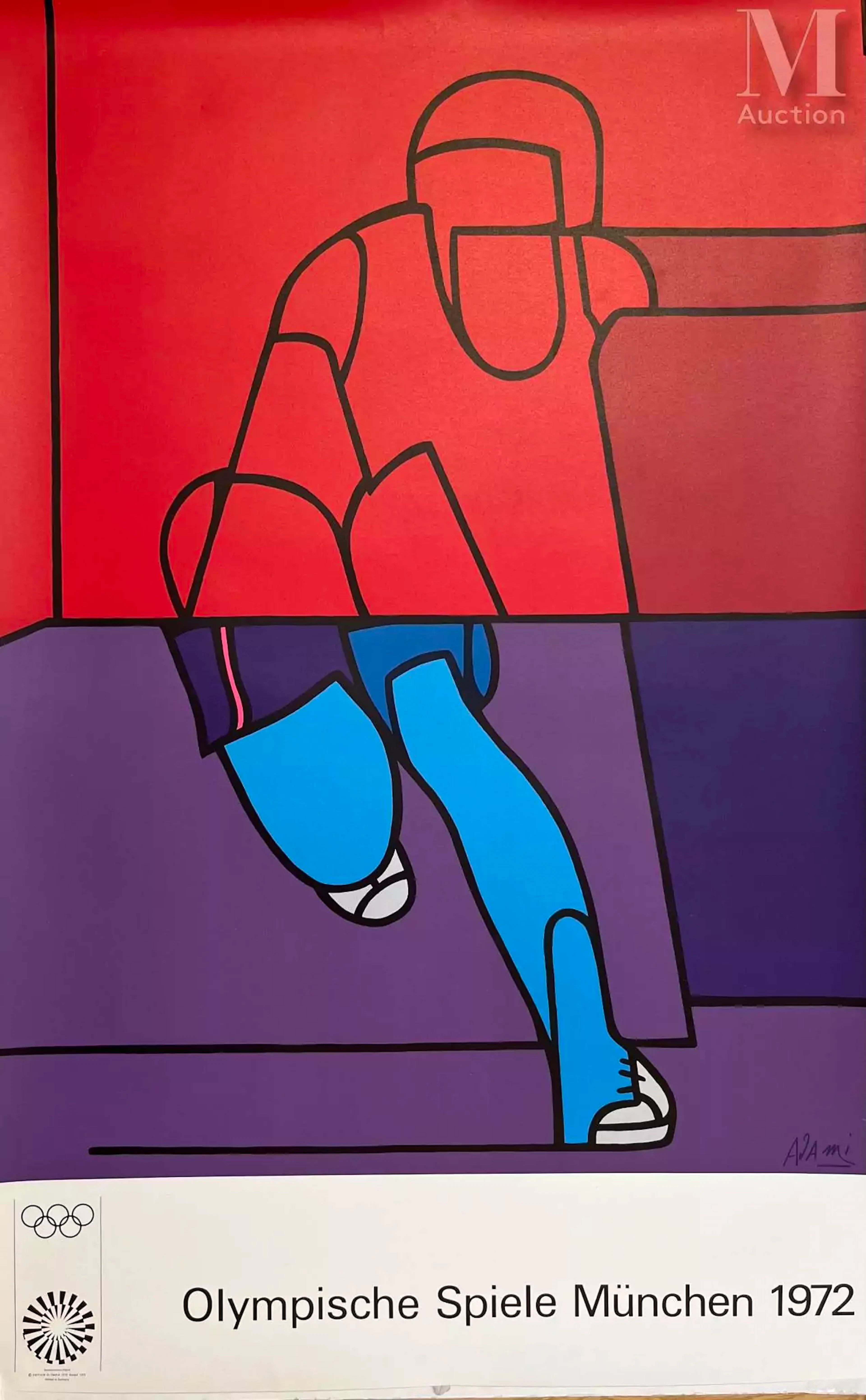 Valerio ADAMI (1935-) Jeux Olympiques Munich 1972