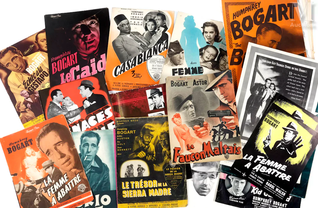 Humphrey Bogart Plus de 50 Movie Press Books et quelques revues