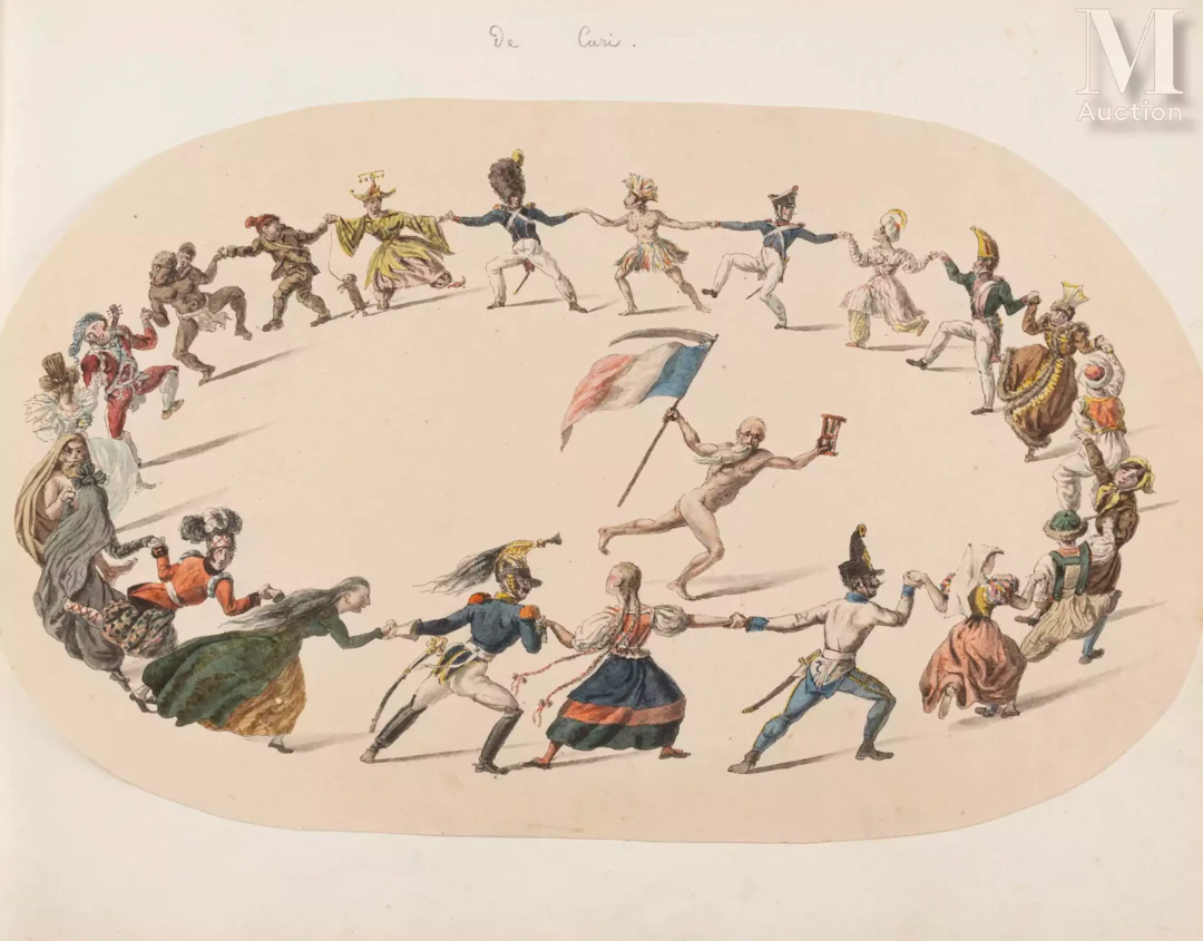 Album comprenant 26 dessins de Pierre-Charles Marquis, Alcime Tournant